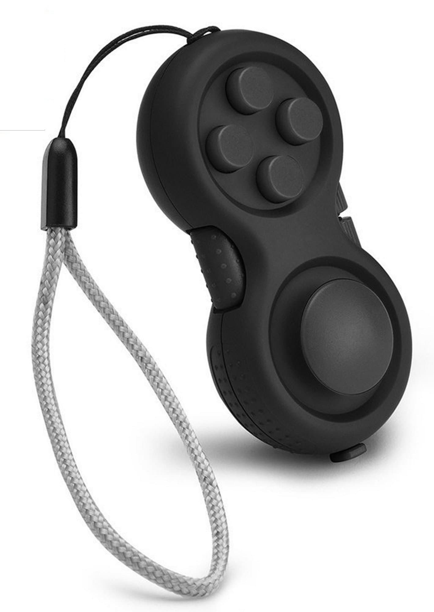 Fidget Pad, 9 Sided Controller Game Pad Fidget Focus Magic Cube Toy Relieves Stress and Anxiety ADD, ADHD (Black)