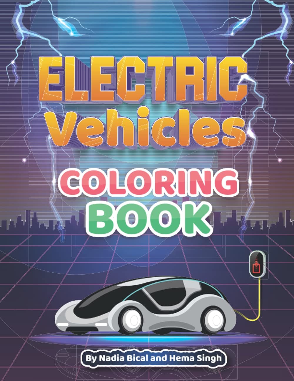 Electric Vehicles Coloring Book