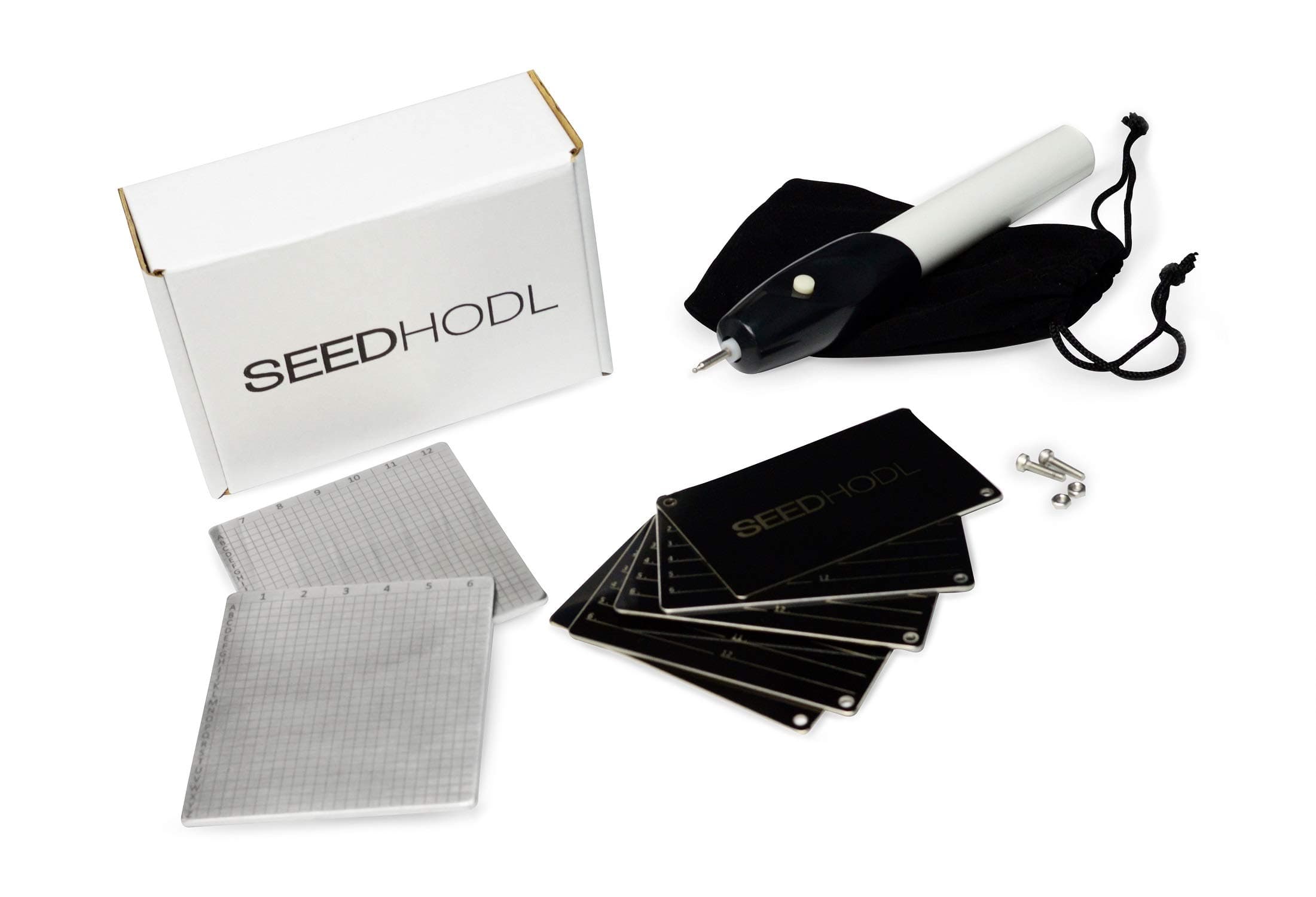 Block + Deck - Cryptocurrency Seed Cold Storage Mnemonic Hardware Wallet Backup Compatible with Ledger Nano S, Trezor and KeepKey. Perfect for Storing Bitcoin Ethereum Monero Litecoin