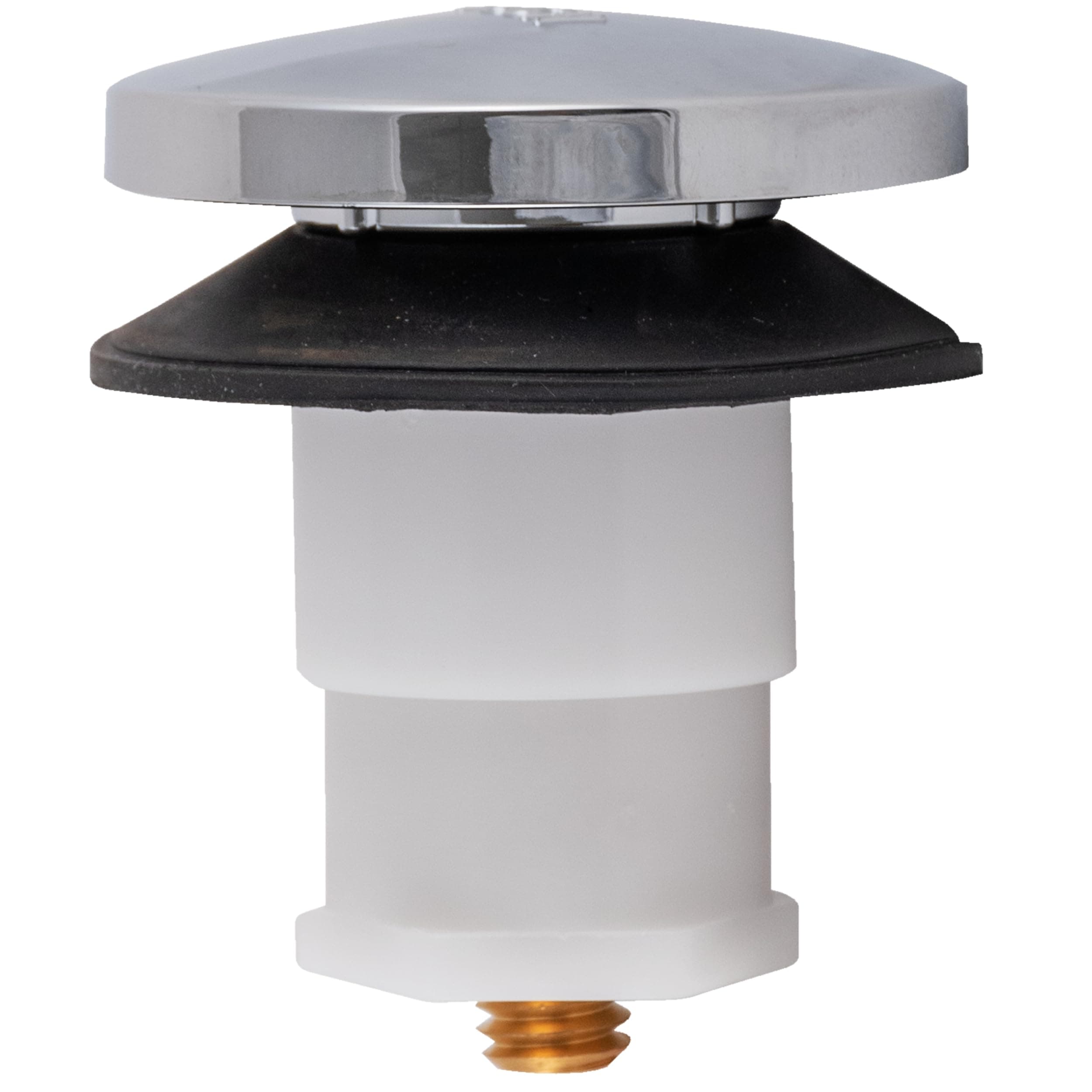 ABS Tip-Toe Drain Stopper with Rubber Seal, 3/8 Inch Thread, Chrome Plated, 35229