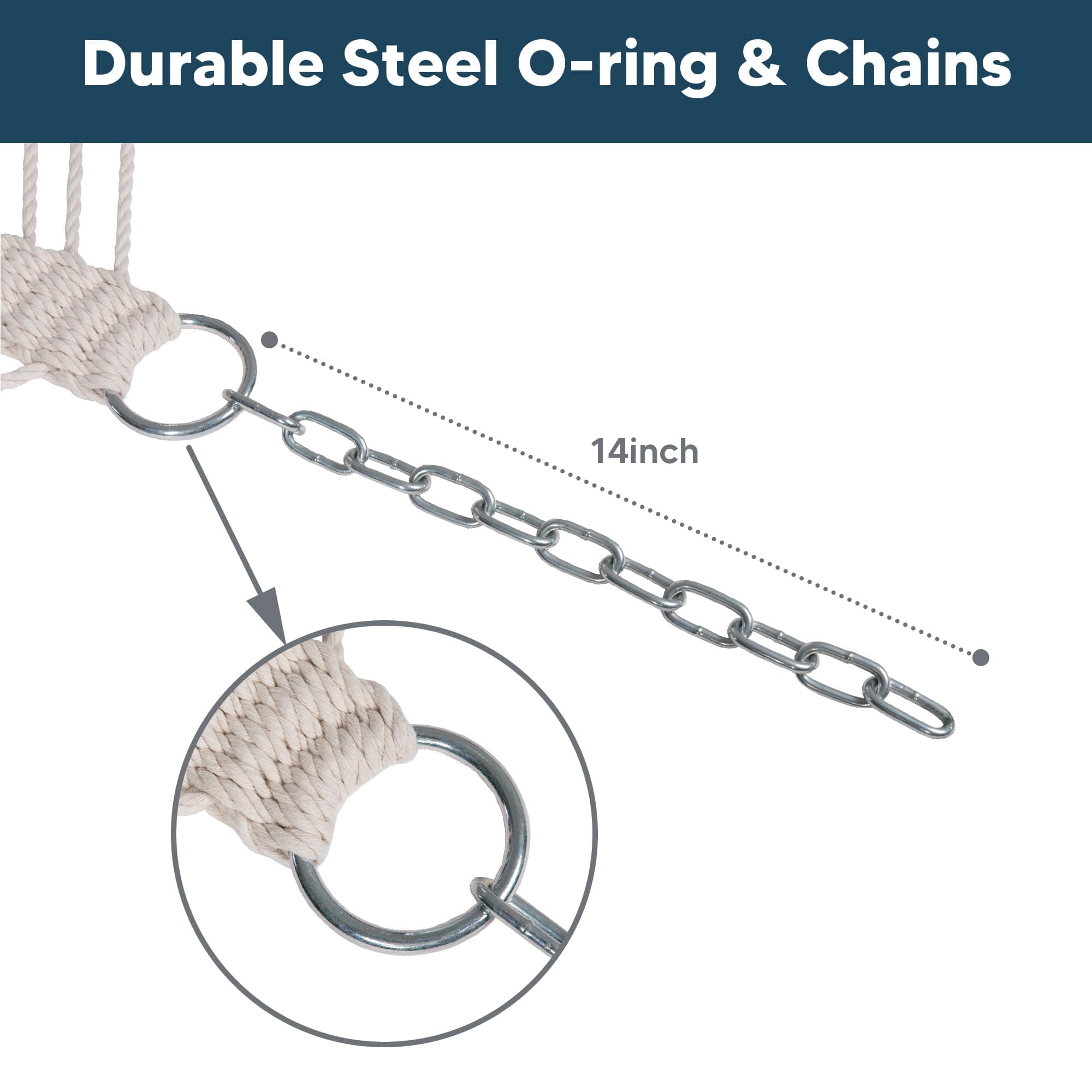 SUNCREAT Hammocks Two Person Tree Hammock, Heavy Duty Hammock for Poolside, Garden, Backyard, Patio, 450lbs Capacity, Navy