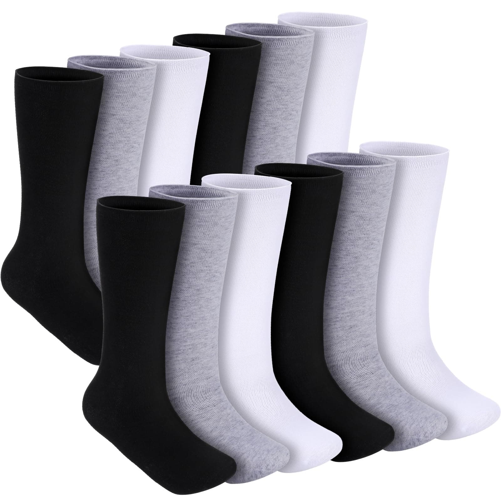 Shinymoon 6 Pair Seamless Afo Interface Socks Sensory Seamless Interface Cotton Non Binding Socks