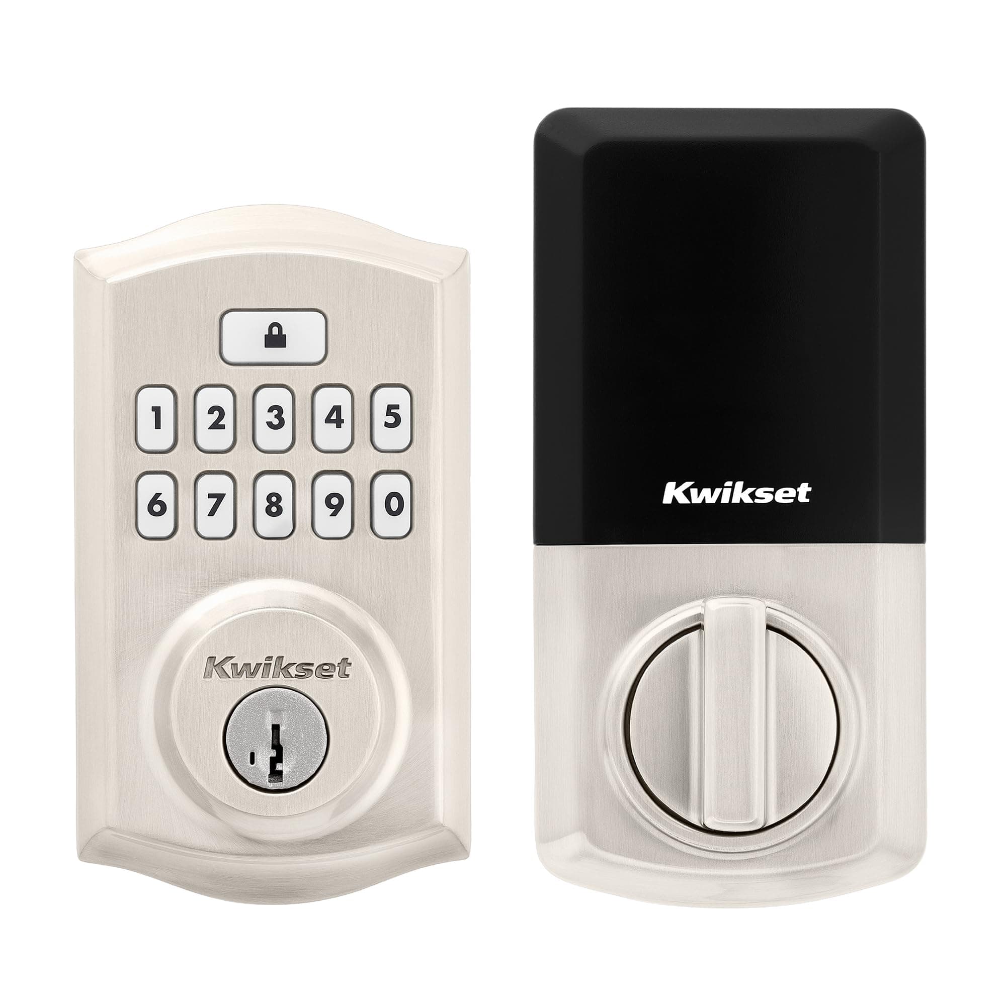 SmartCode 260 Keyless Entry Electronic Keypad Deadbolt Door Lock with Auto-Lock, Custom User Codes, Advanced Security in Satin Nickel Traditional