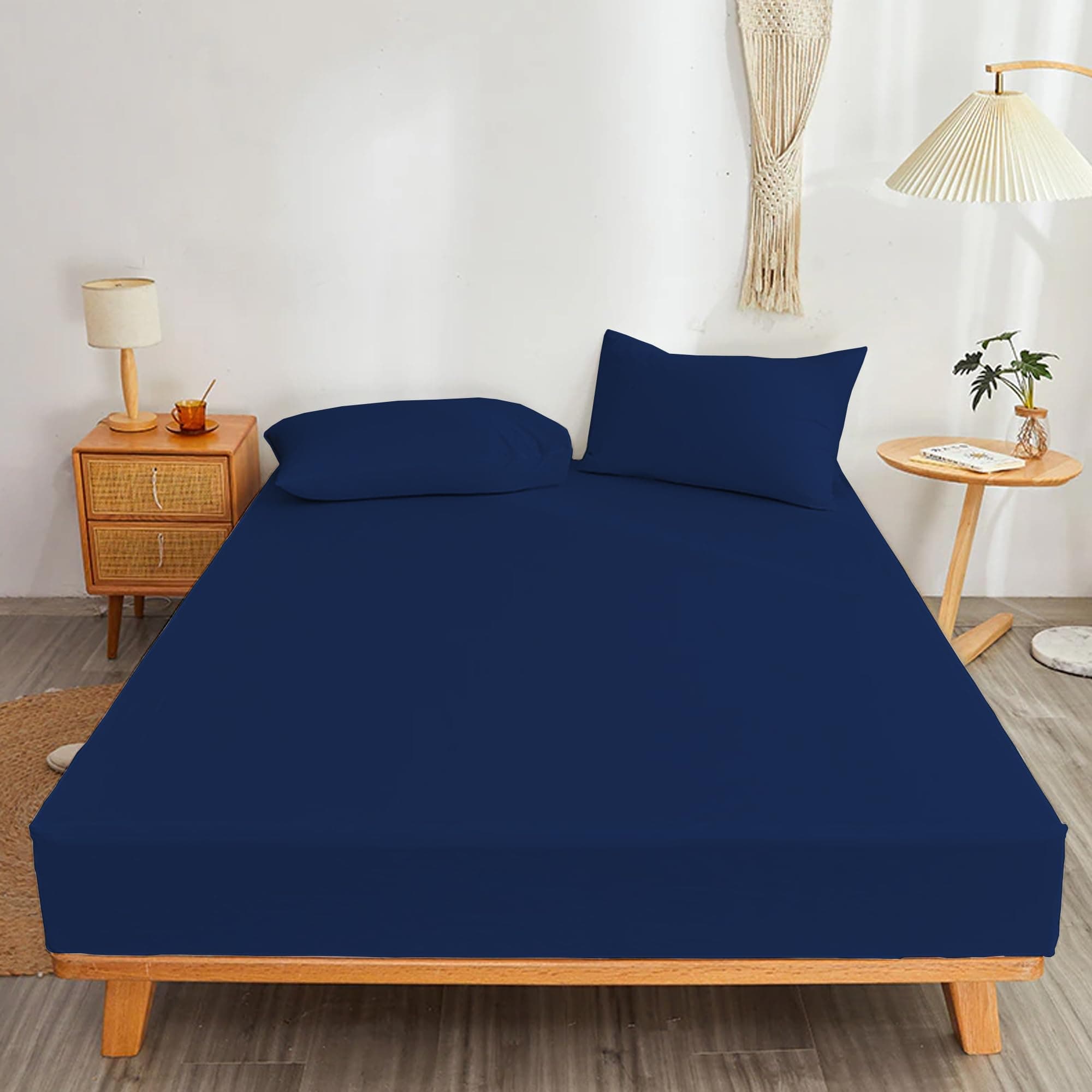 Cotton Comfort Bedding 40cm Extra Deep King Size Fitted Sheets 100% Egyptian Cotton 400 Thread Count Fitted Bed Sheets King Size Soft & Luxury Hotel Quality Extra Deep Fitted Bed sheets