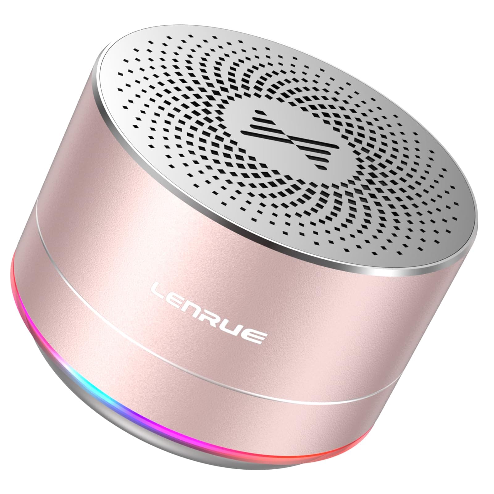 A2 Portable Wireless Bluetooth Speaker with Built-in-Mic,Handsfree Call,AUX Line,TF Card,HD Sound and Bass for Iphone Ipad Android Smartphone and More(Rose Gold)