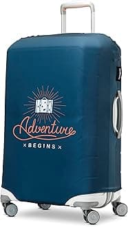 Printed Luggage Cover, Adventure Begins, Adventure Begins, XL, Printed Luggage Cover