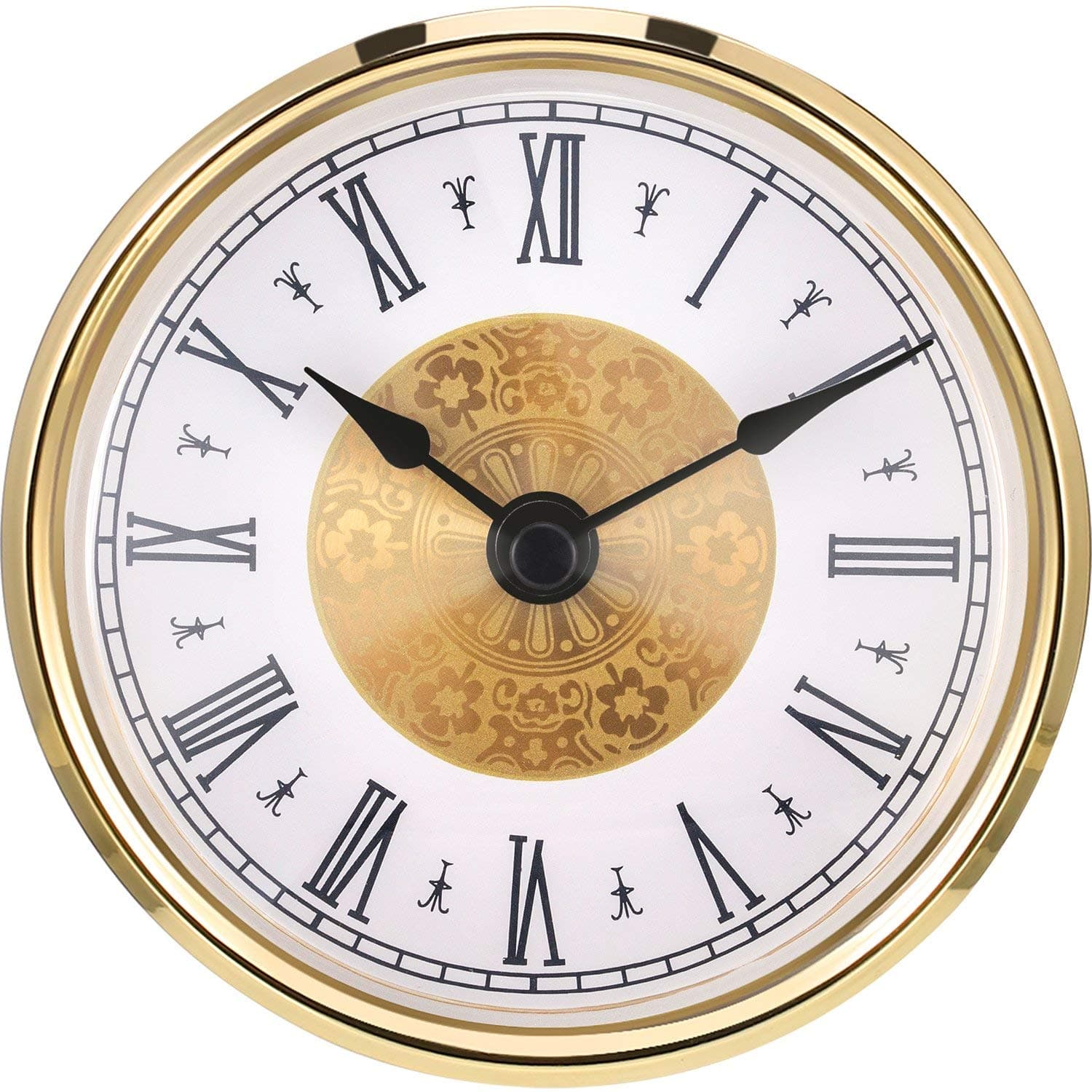 HICARER 3-1/8" (80mm) Clock Insert with Arabic Numeral, Quartz Movement