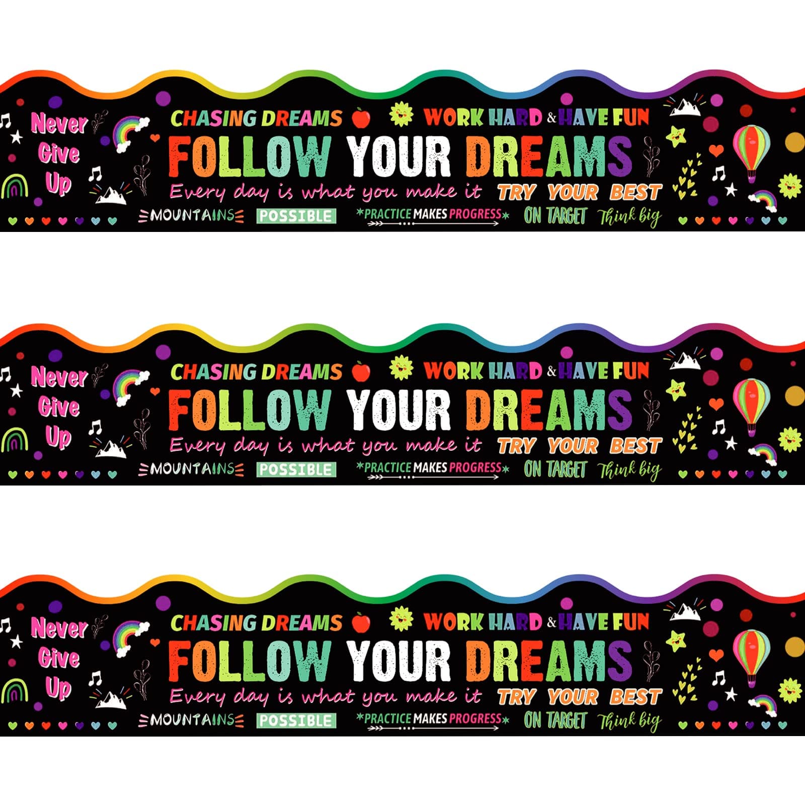 Xloey Wooden Rectangular Bulletin Board Pinboard Borders