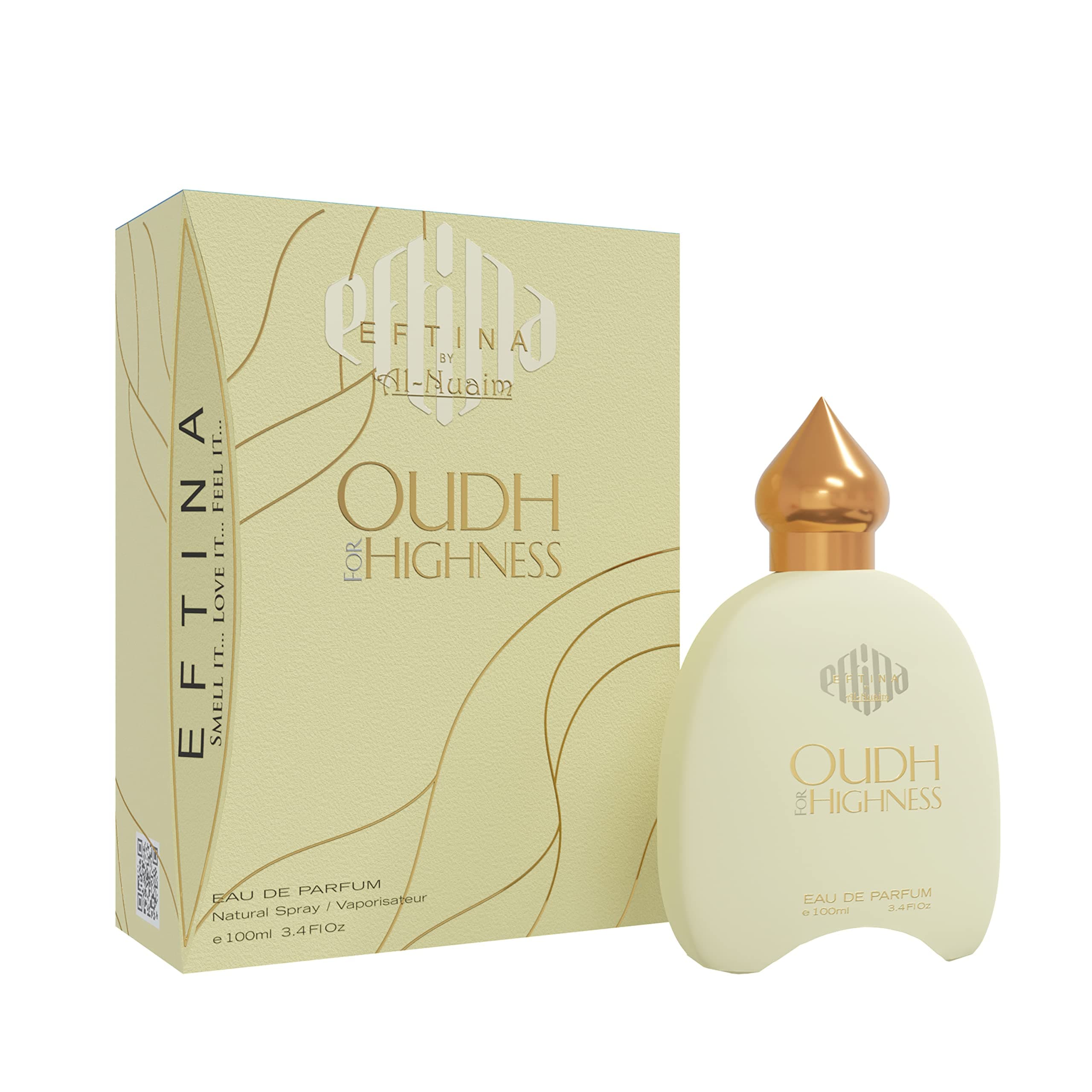 EFTINA By Al-Nuaim Oudh For Highness Eau De Parfum, Liquid EDP Perfumes, Long Lasting Luxury Perfumes For Unisex, 100ml