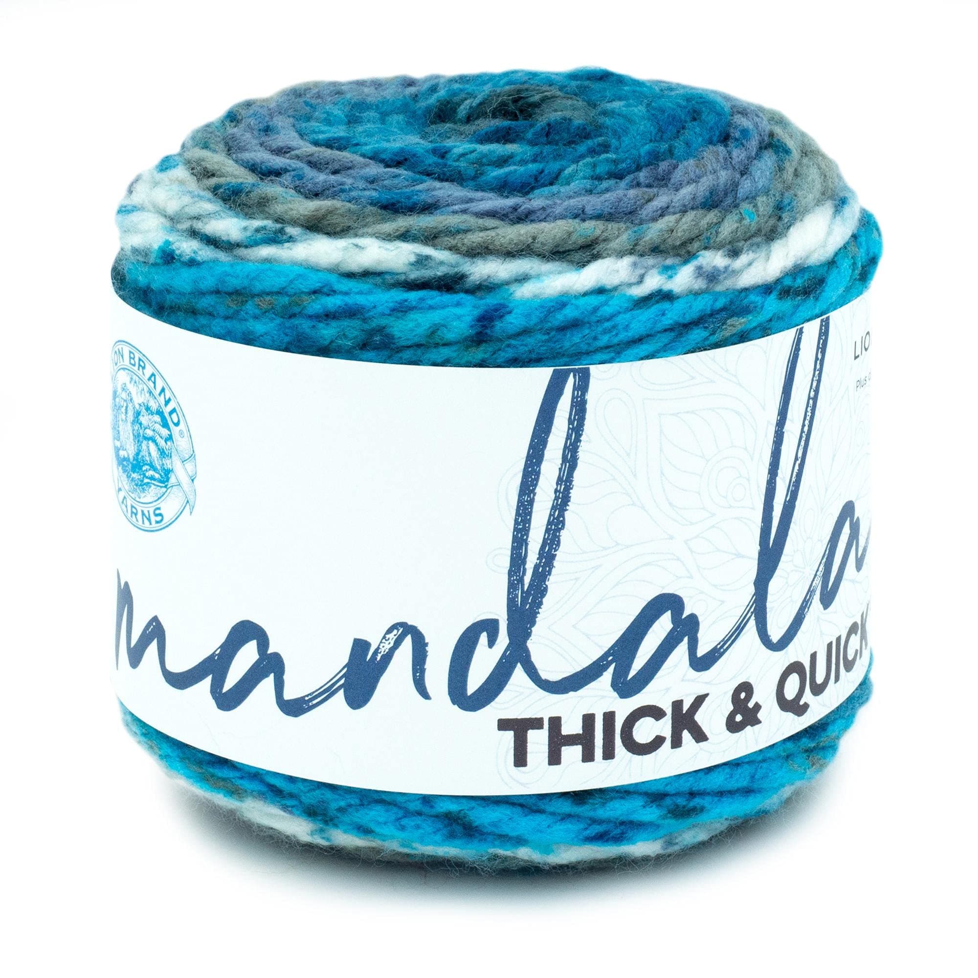 Lion Brand Yarn 528-200 Mandala Thick & Quick Yarn, Labyrinth