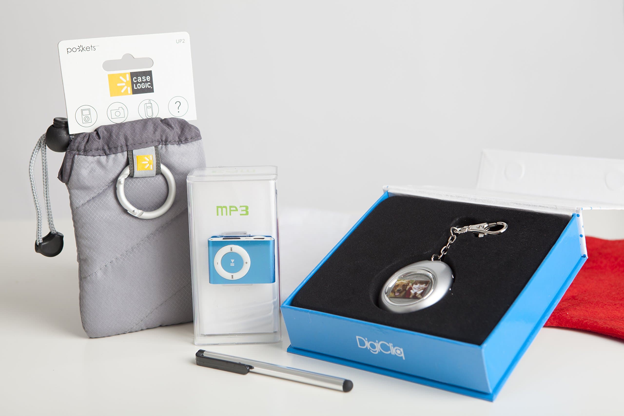 Pre-stuffed Holiday Stocking for Techies: Camera Case, Mp3 Player, Earbuds and Stylus