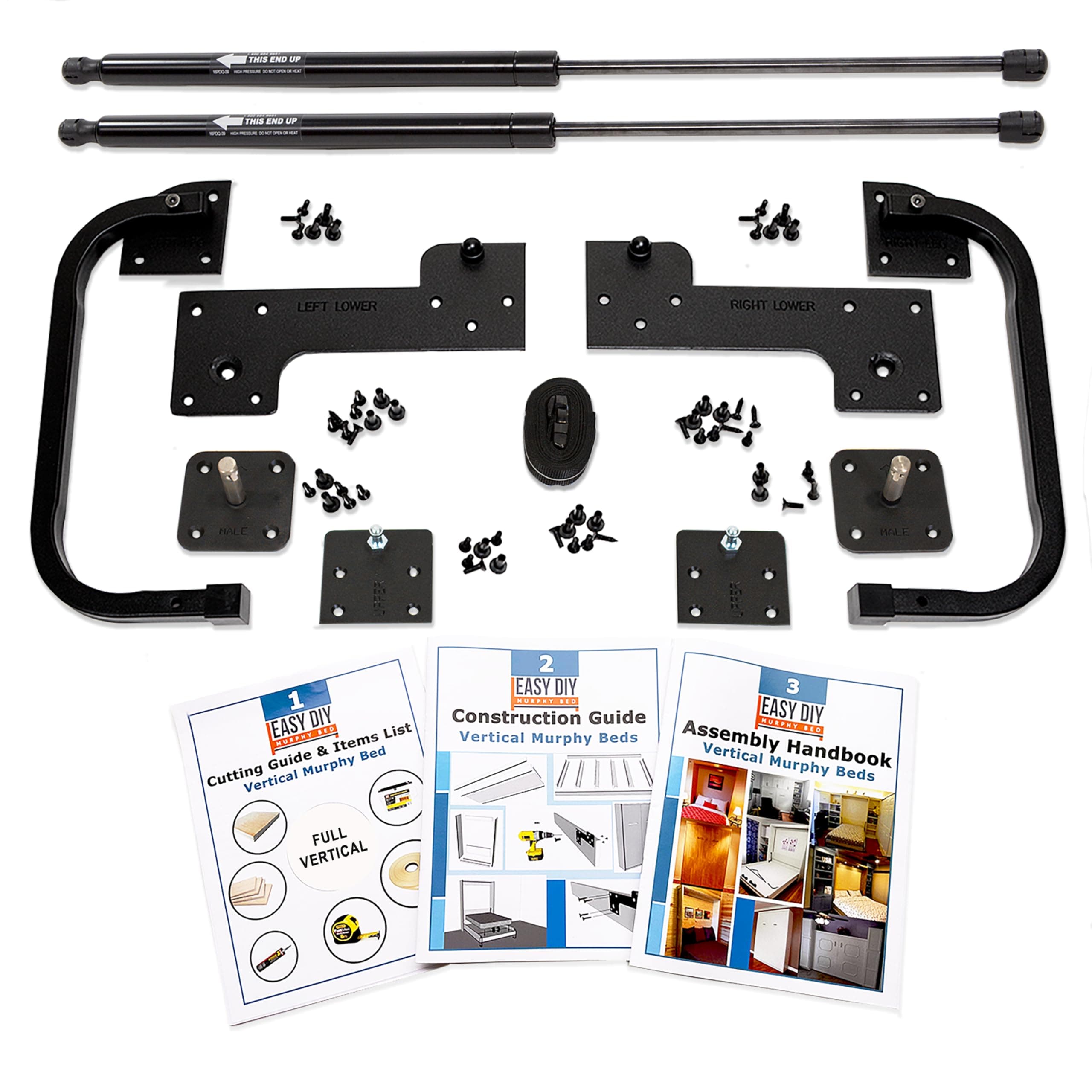 Full-Size Do It Yourself Murphy Wall Bed Hardware Kit - Vertical Bed Cabinet Made in Canada