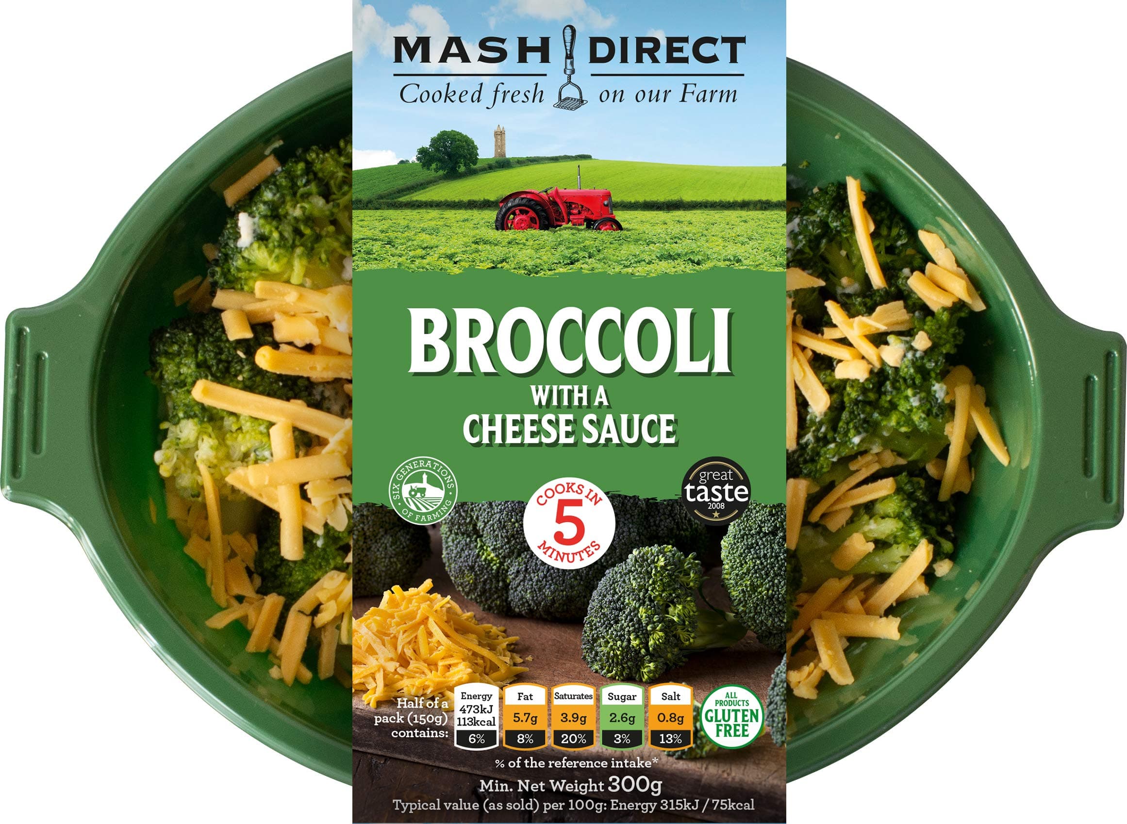 Broccoli with a Cheese Sauce, 300g