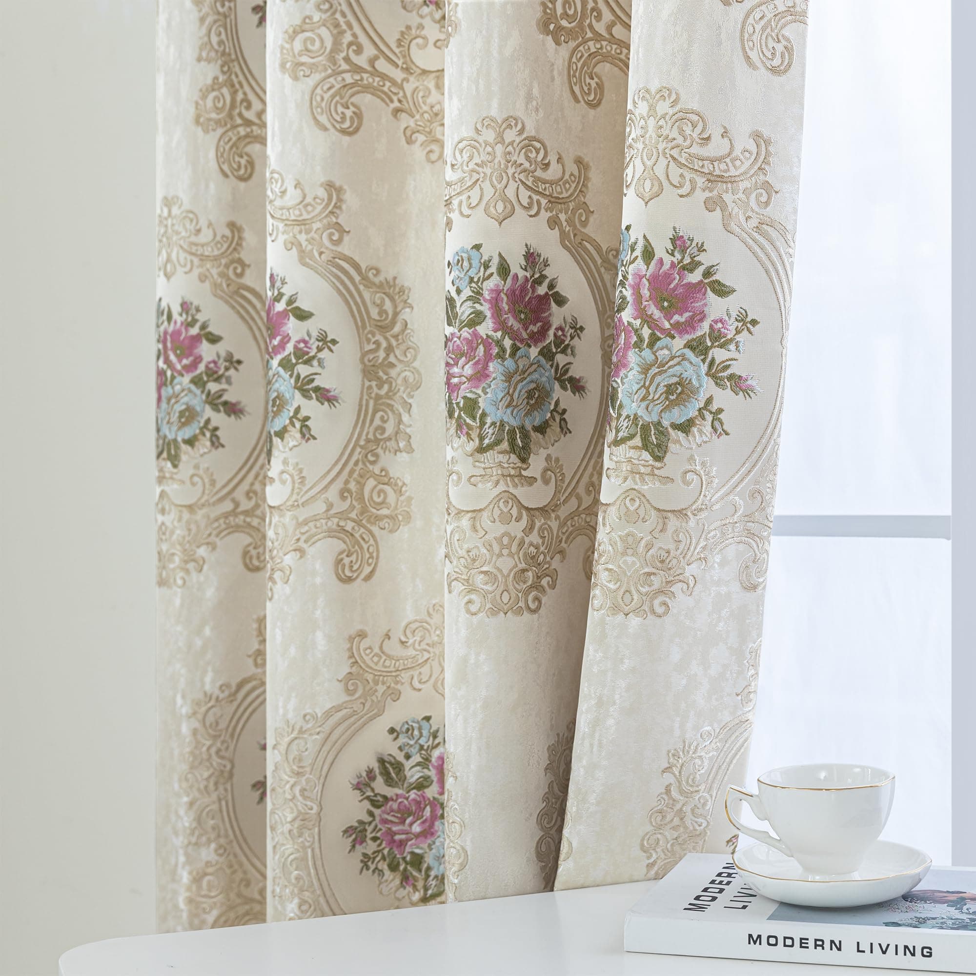 Window Curtains-Carmel