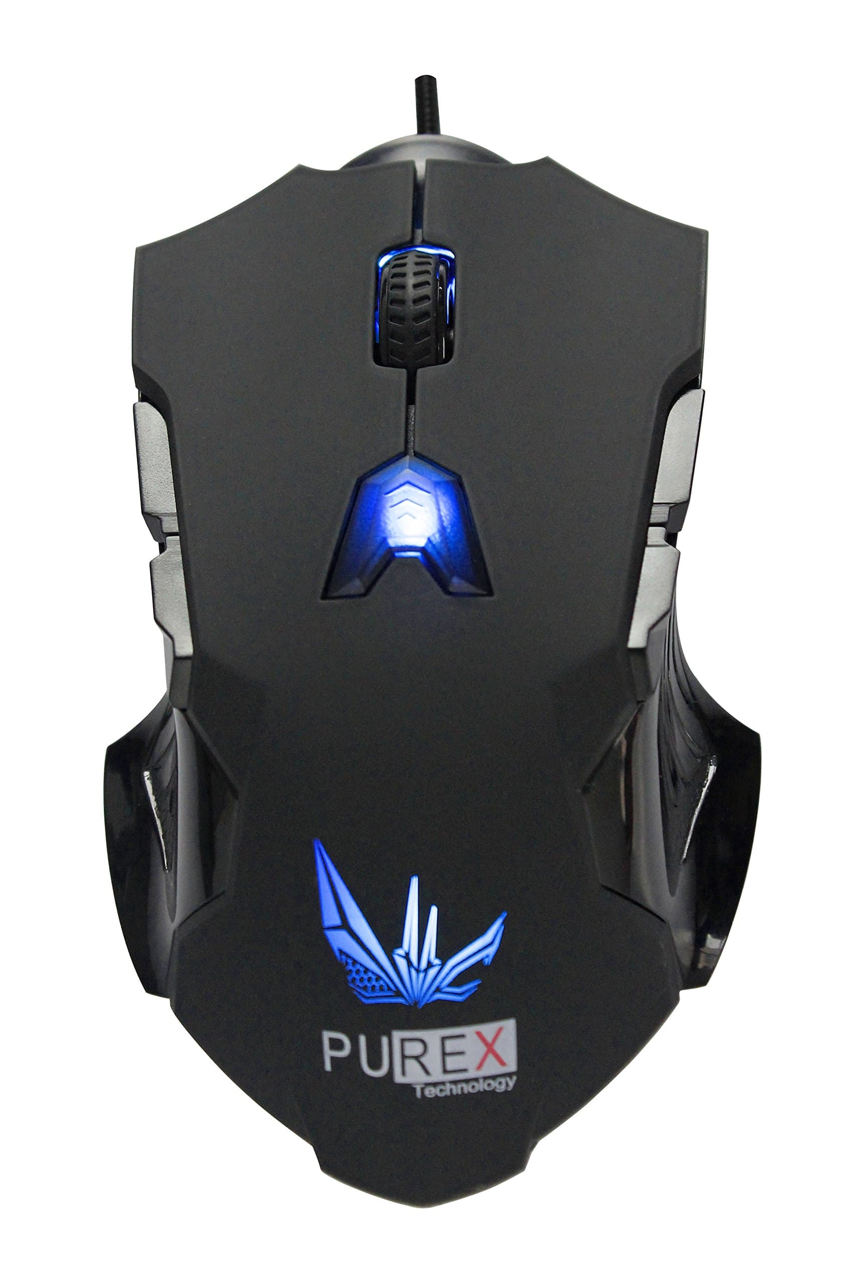 PUREX Technology 3000 DPI High Precision Programmable Wired Laser Gaming Mouse, 8 Programmable Buttons, 4 DPI Settings, 4 Color LED Indicating Profiles, Omron Switch, Rubber Coating Painting-PXE-M811S