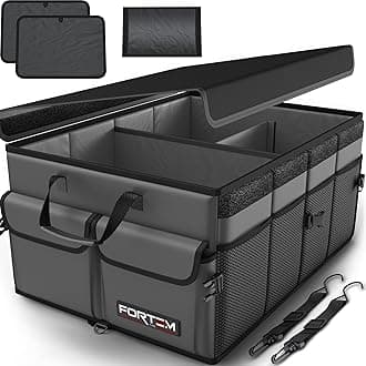 Trunk Organizer For SUV Car Trunk Organizer, Foldable Storage, Car Accessories for Women Men, Collapsible Bag, Perfect Christmas Gifts, 600D Oxford, Non Slip Bottom, Straps, Soft Cover (50L)