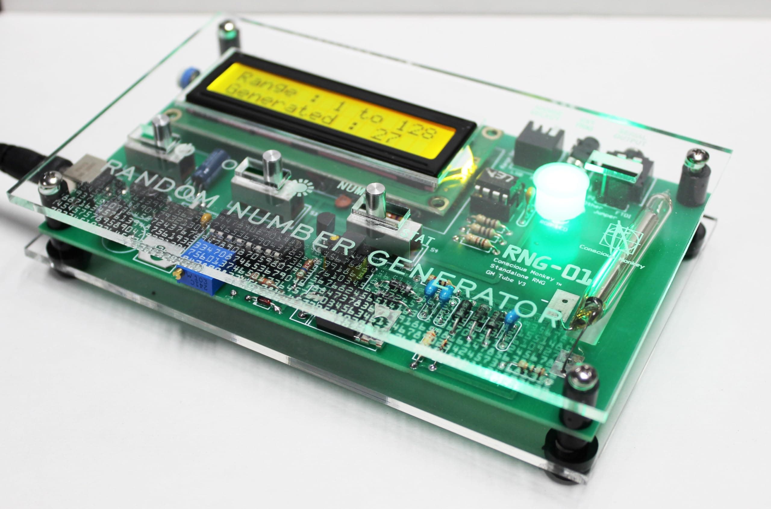 Random Number Generator - Incorporates a Visual Laboratory Grade Random Number Generator (RNG) Designed specifically for PSI Testing. Test for Psychokinesis (PK), Precognition and Telepathy.