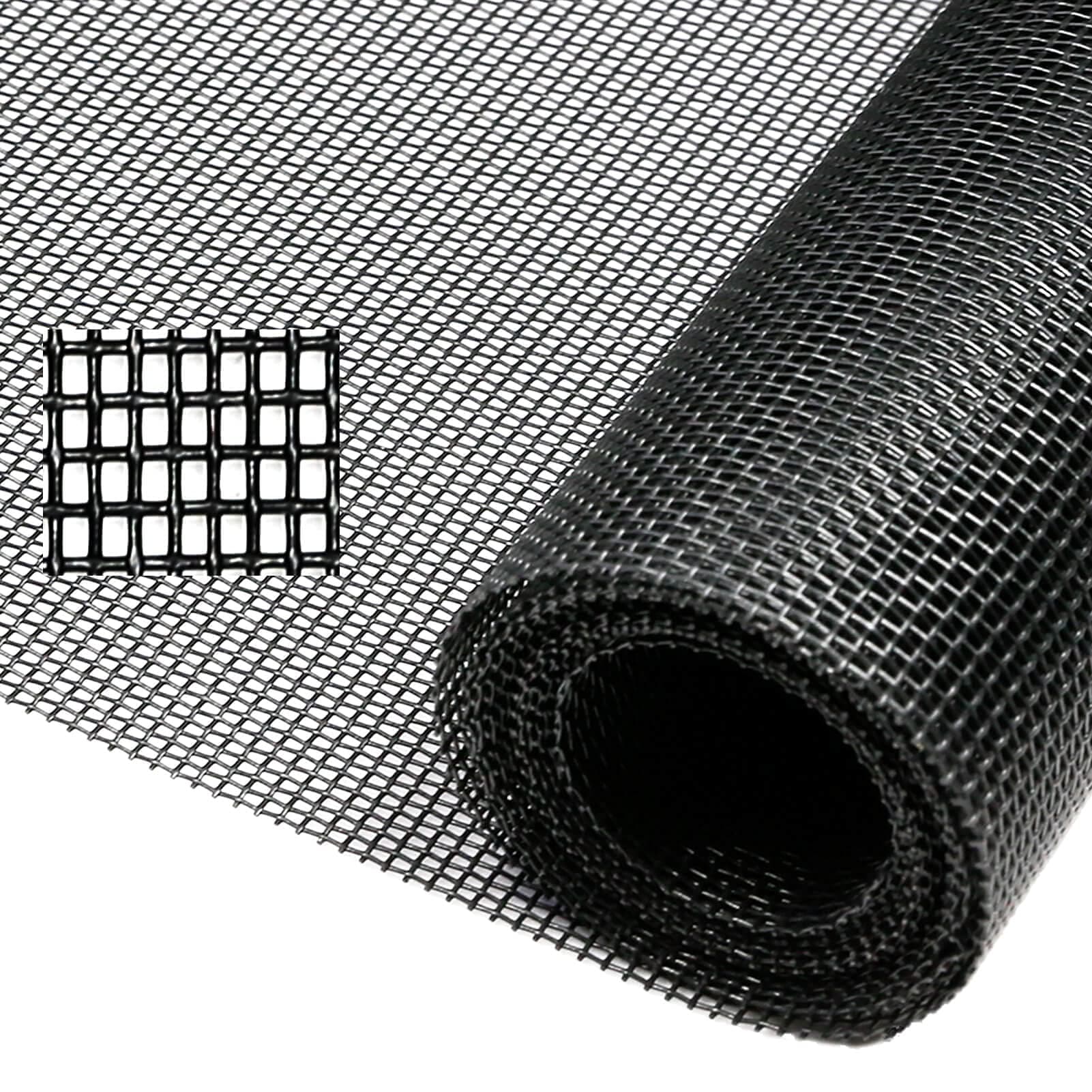 Tooltriz Pet Proof Window Screen Replacement, 39 inch W x 100 inch L, Upgraded Thicken Charcoal Mesh for Sliding Pet Screen Door Repair - Screen Door Protector for Dogs Patio Screen mesh