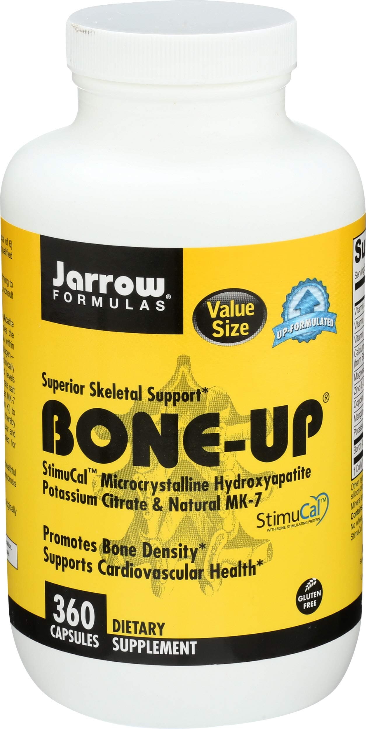 - BoneUp for Bone Density - Vitamin D3 and K2, Calcium Support, 360 Capsules, Promotes Skeletal Nutrition, Up to 60 Days Supply