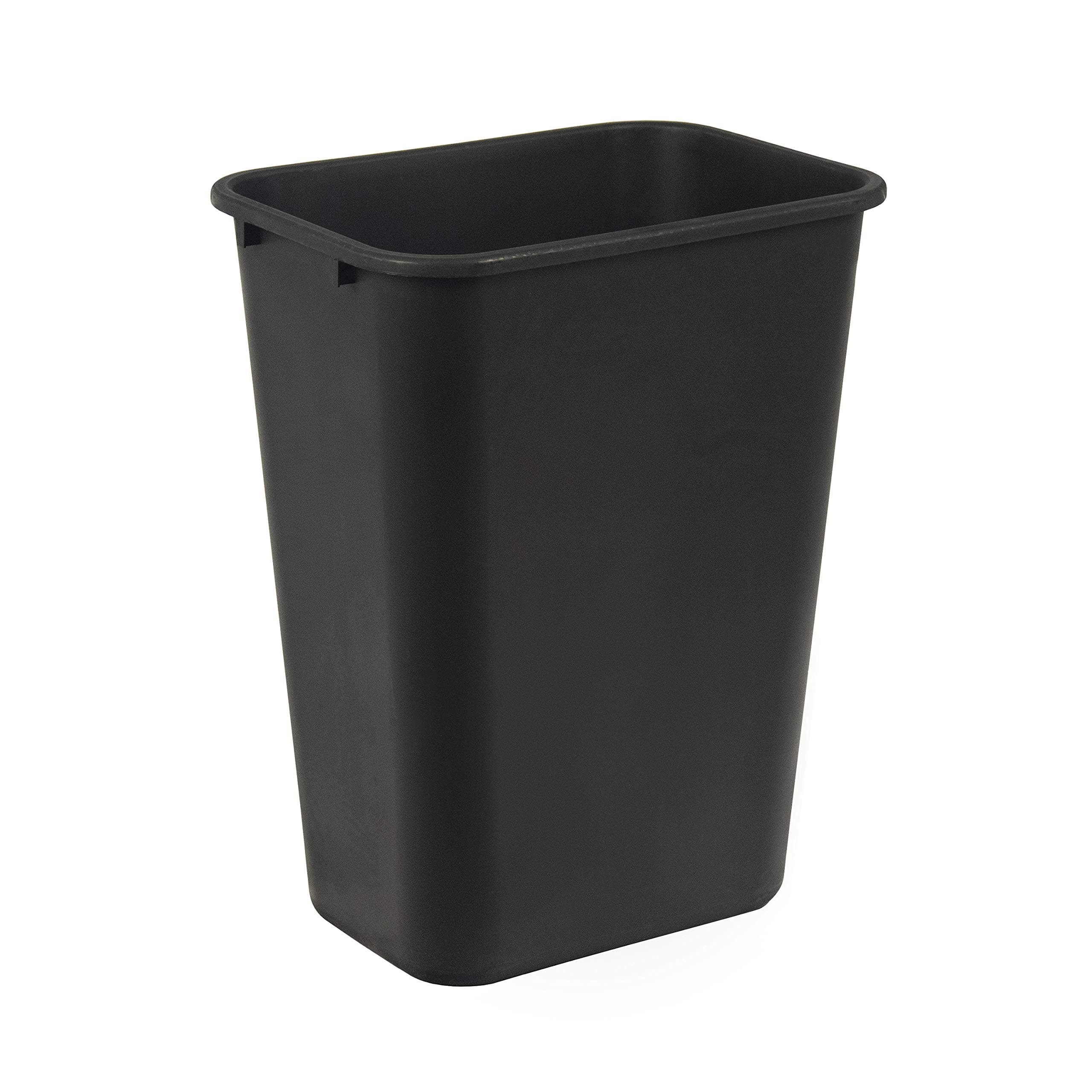 - Amazon Basics Rectangular Commercial Office Wastebasket, Easy to Clean, Space-Saving, 10 Gallon, Black