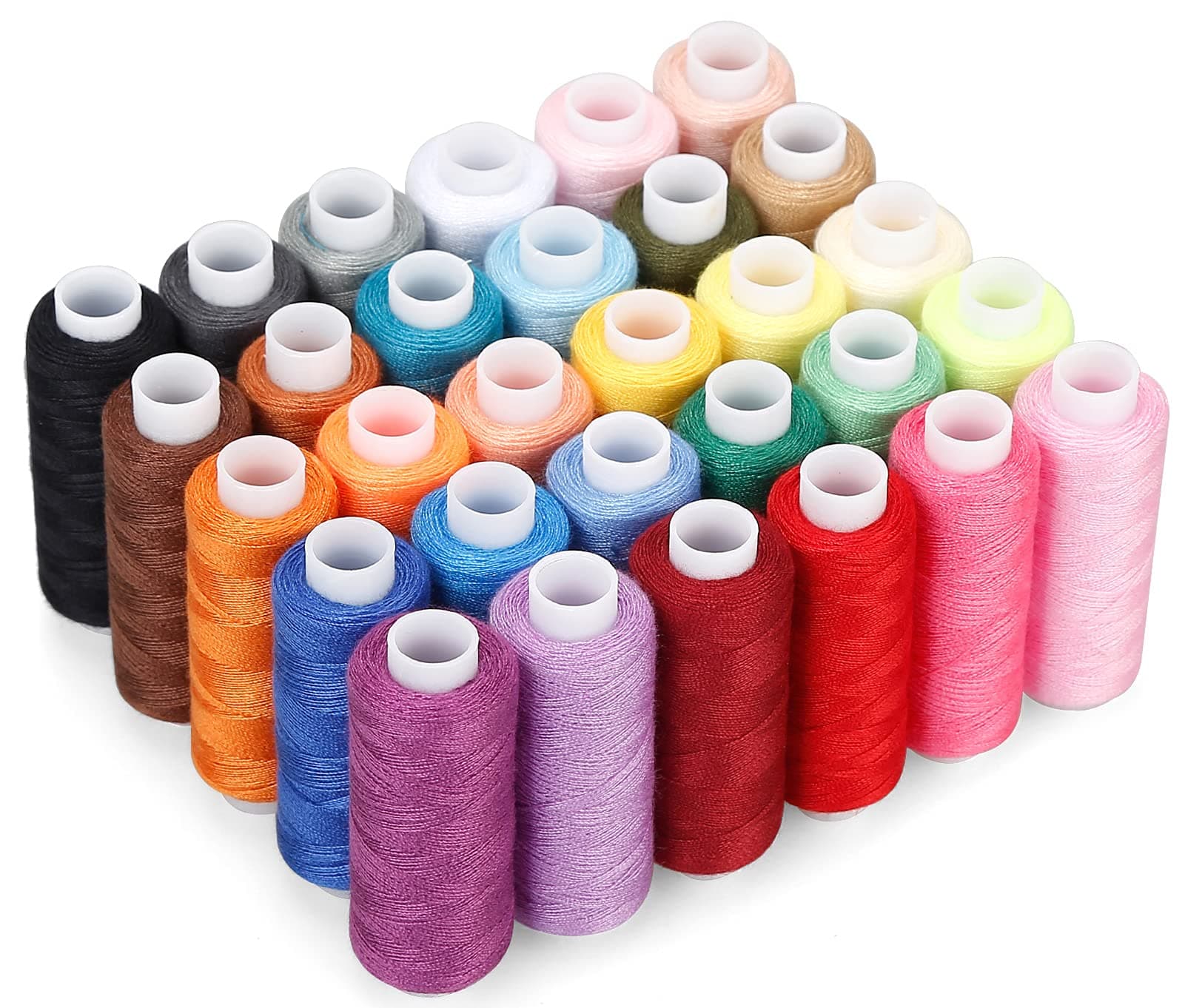 30 Spool Sewing Thread,250 Yard Each Assorted Spool Threads Sewing Thread Bobbins Of Colorful Assorted Thread Spool for Embroidery Machine Use