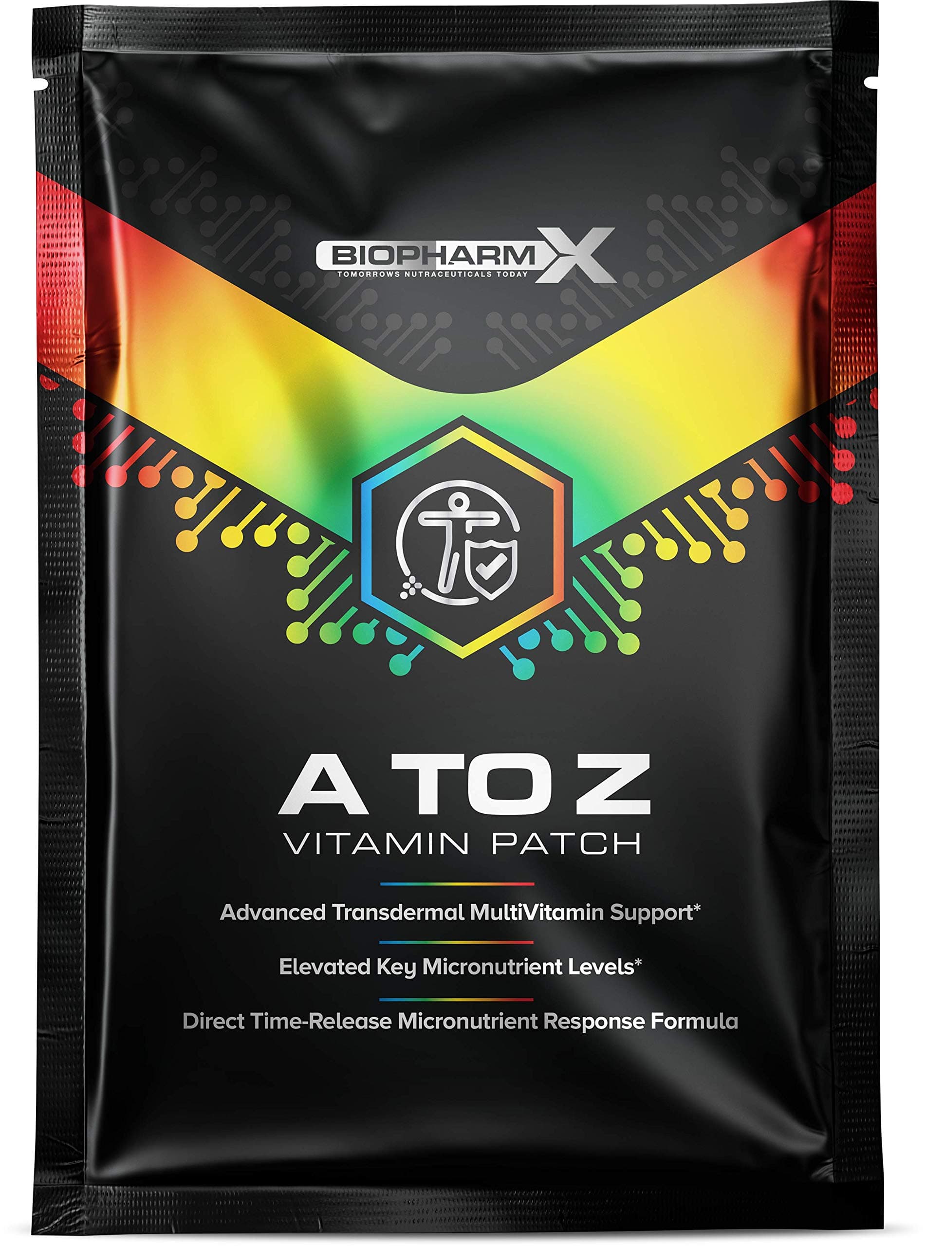 A to Z Multivitamin Patch (1 Month Supply / 30 Patches) All Essential Vitamins A,C, D, E, K Plus All B Vitamins - Pure Certified & Maximum Strength Transdermal Patch