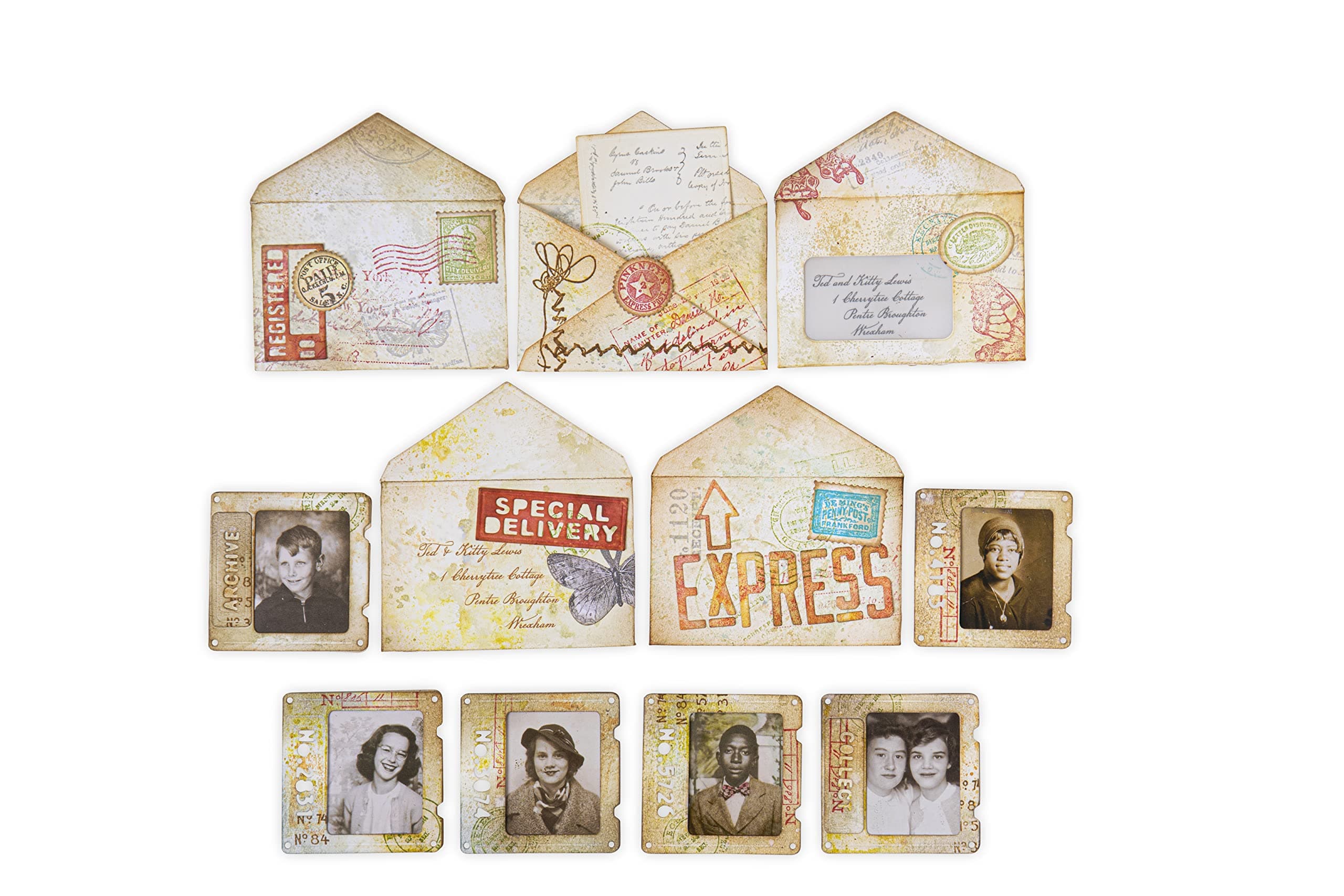 Sizzx Thinlits Die Set 54PK Specimen by Tim Holtz | 665930 | Chapter 3 2022, Multicolor