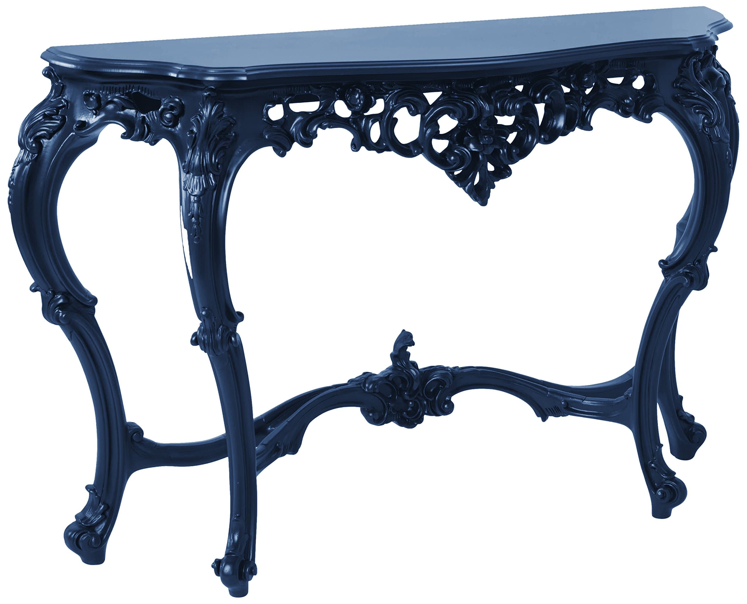 Console Table, Indigo Blue Finish