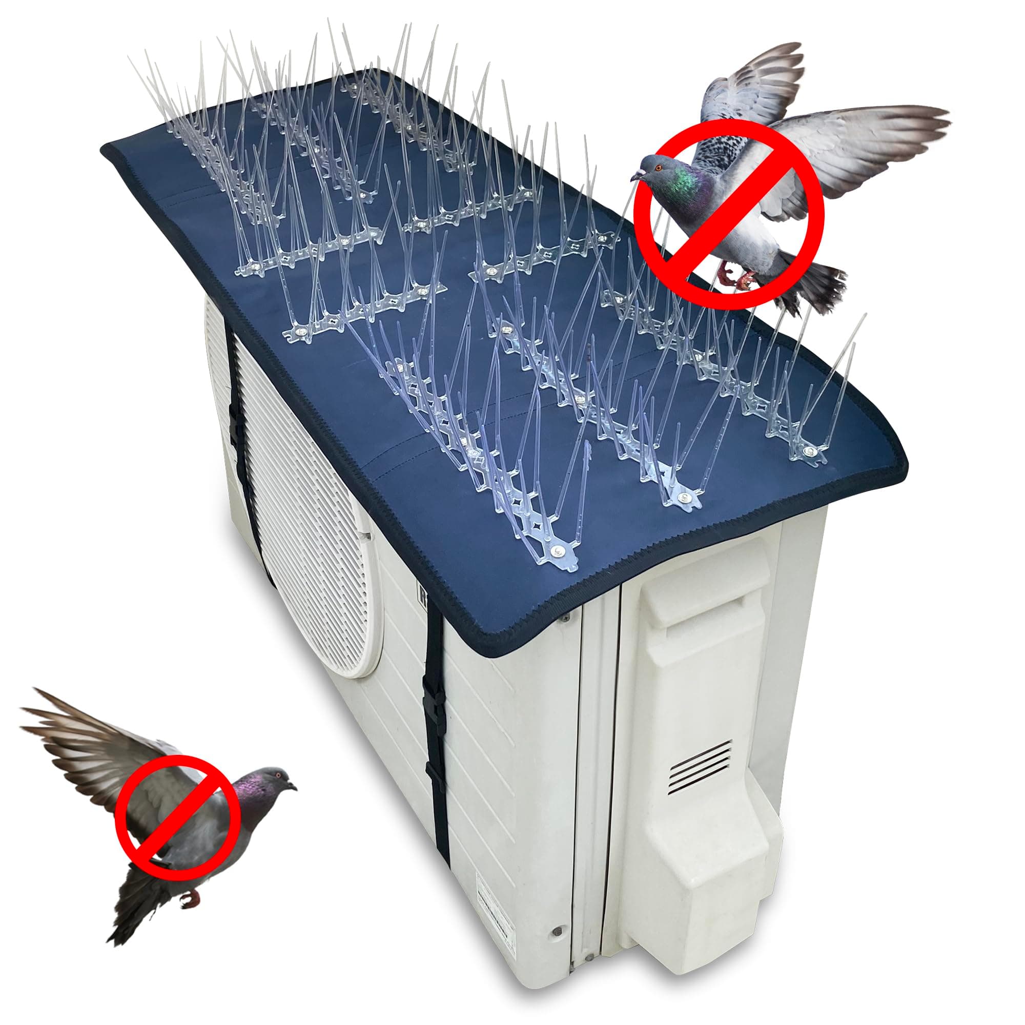 Ac Outdoor Unit Protector From Birds Split AC Outdoor Unit Cover, AC Outdoor Protection Cover from Pigeon, Anti Pigeon Spikes Bird Control Spikes Water Proof Ac Cover For 1.5 Ton UNIVERSAL SIZE