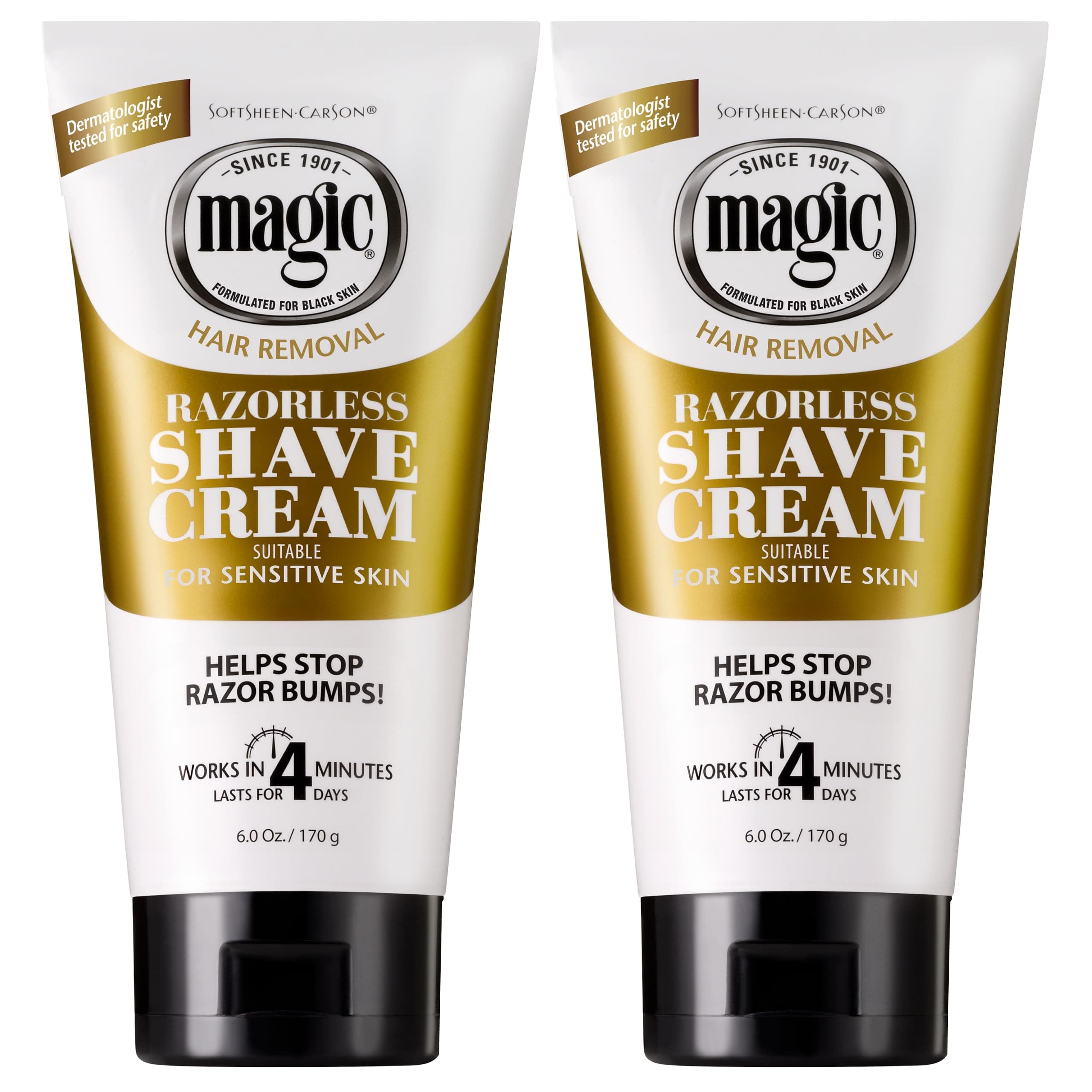 SoftSheen-Carson 2 Pack: Magic Shave Magic Razorless Cream Shave For Bald Smooth Head Maintenance, 2 Count
