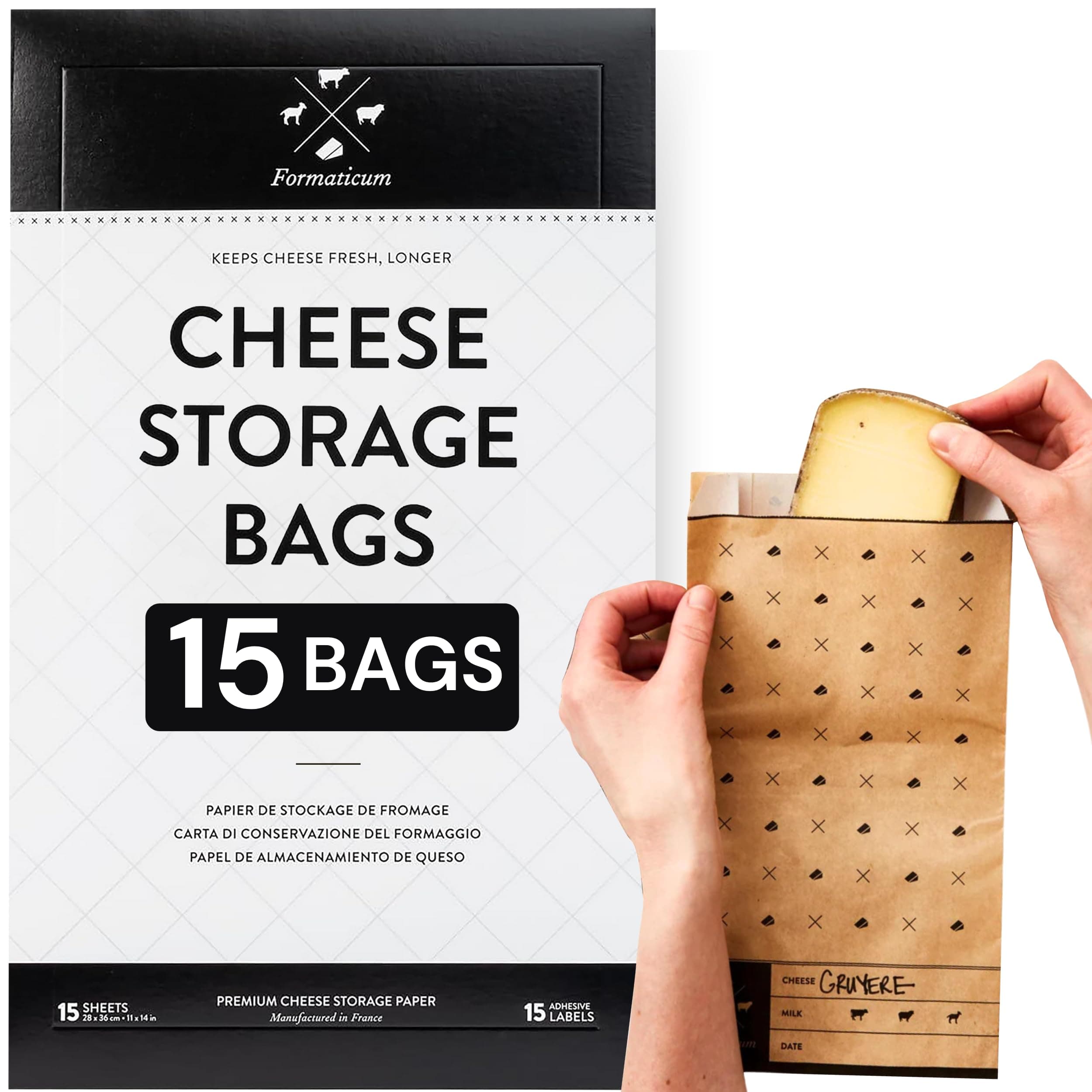 Formaticum Cheese Storage Bags, 15 Count
