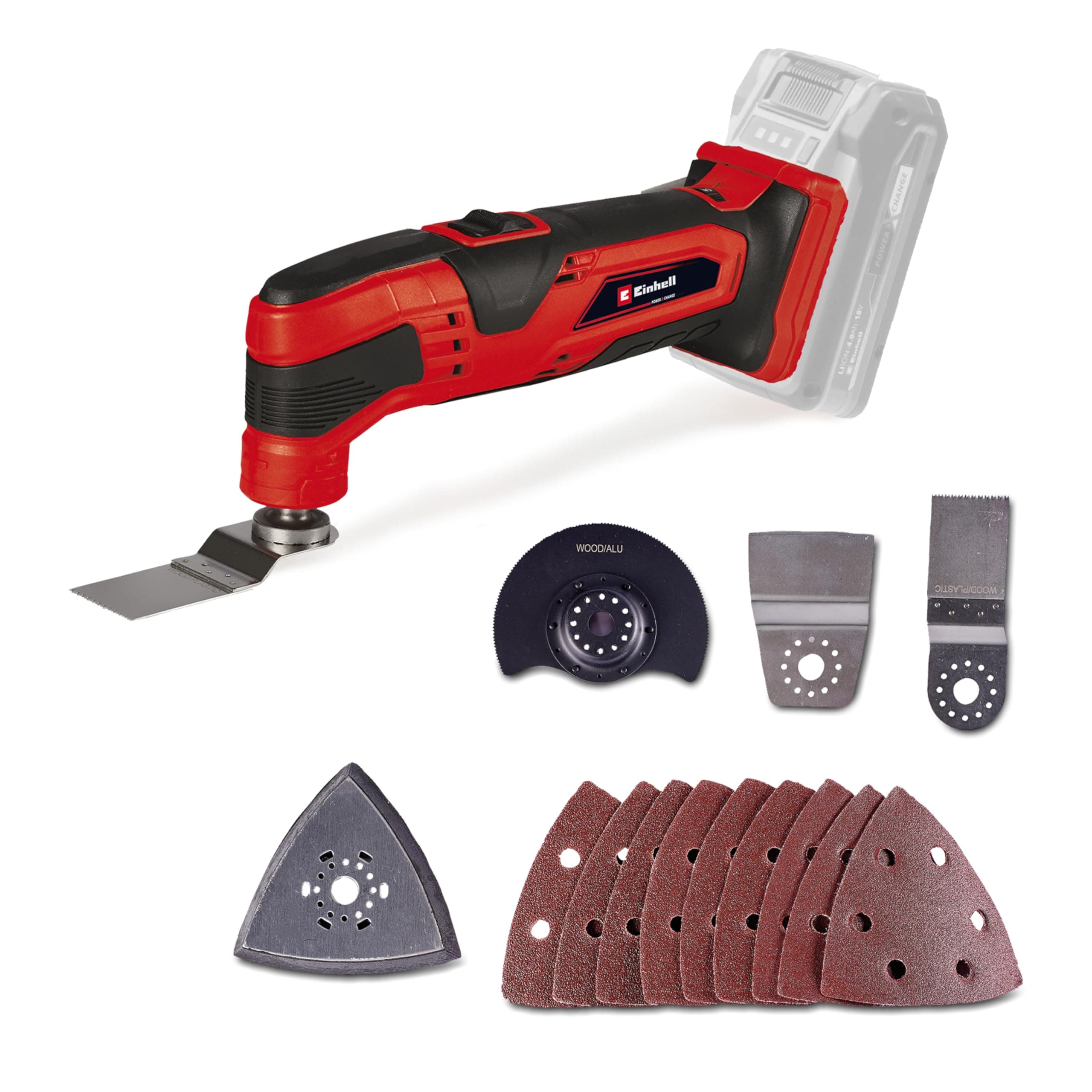 18V Cordless Multi Tool, Power X-Change, Multi-Use Cutting and Sanding Tool for Wood, Plastic and Metal, Accessories Included (Battery Not Included) 4465170