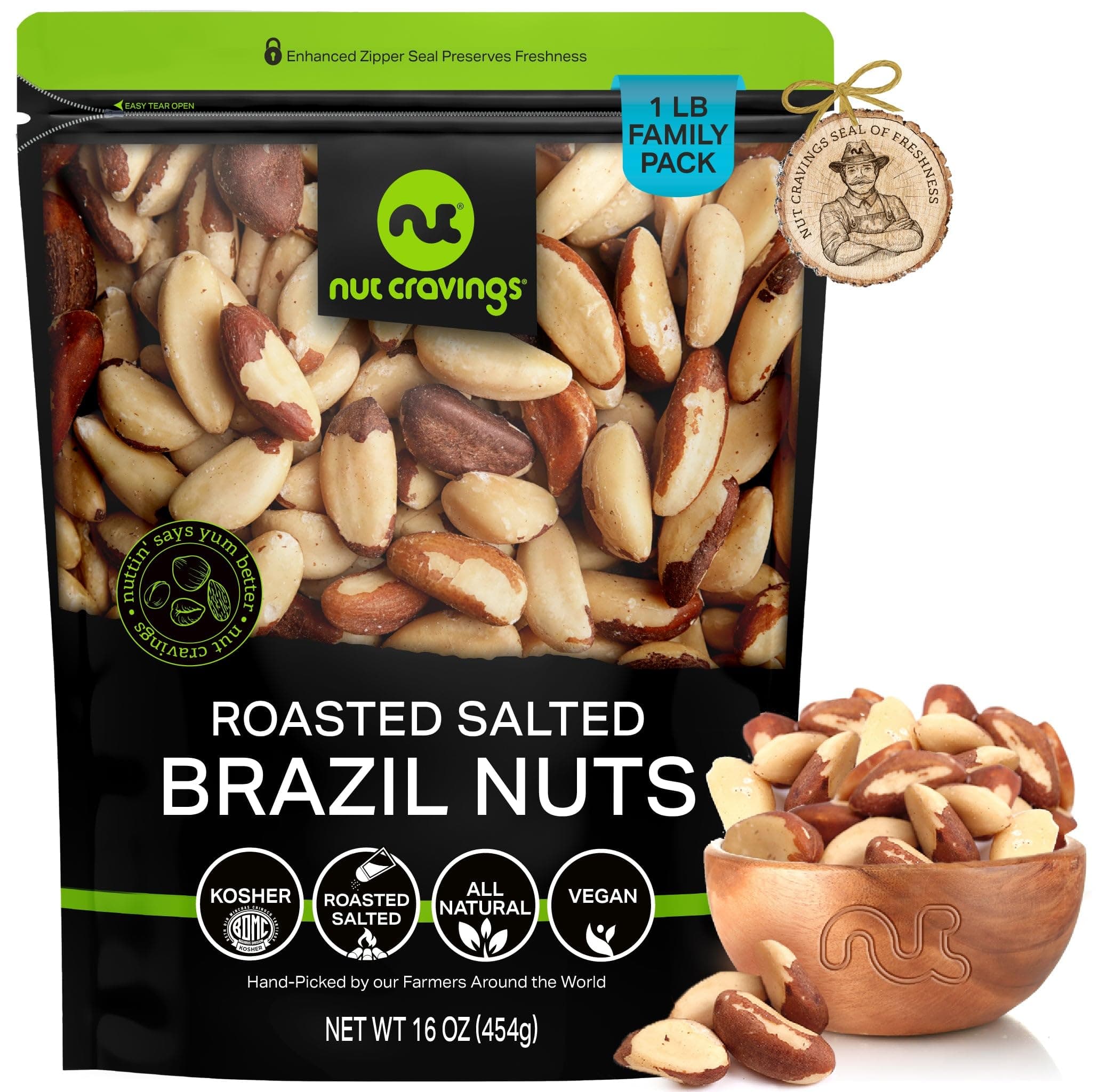 Roasted Salted Brazil Nuts (1Lb)