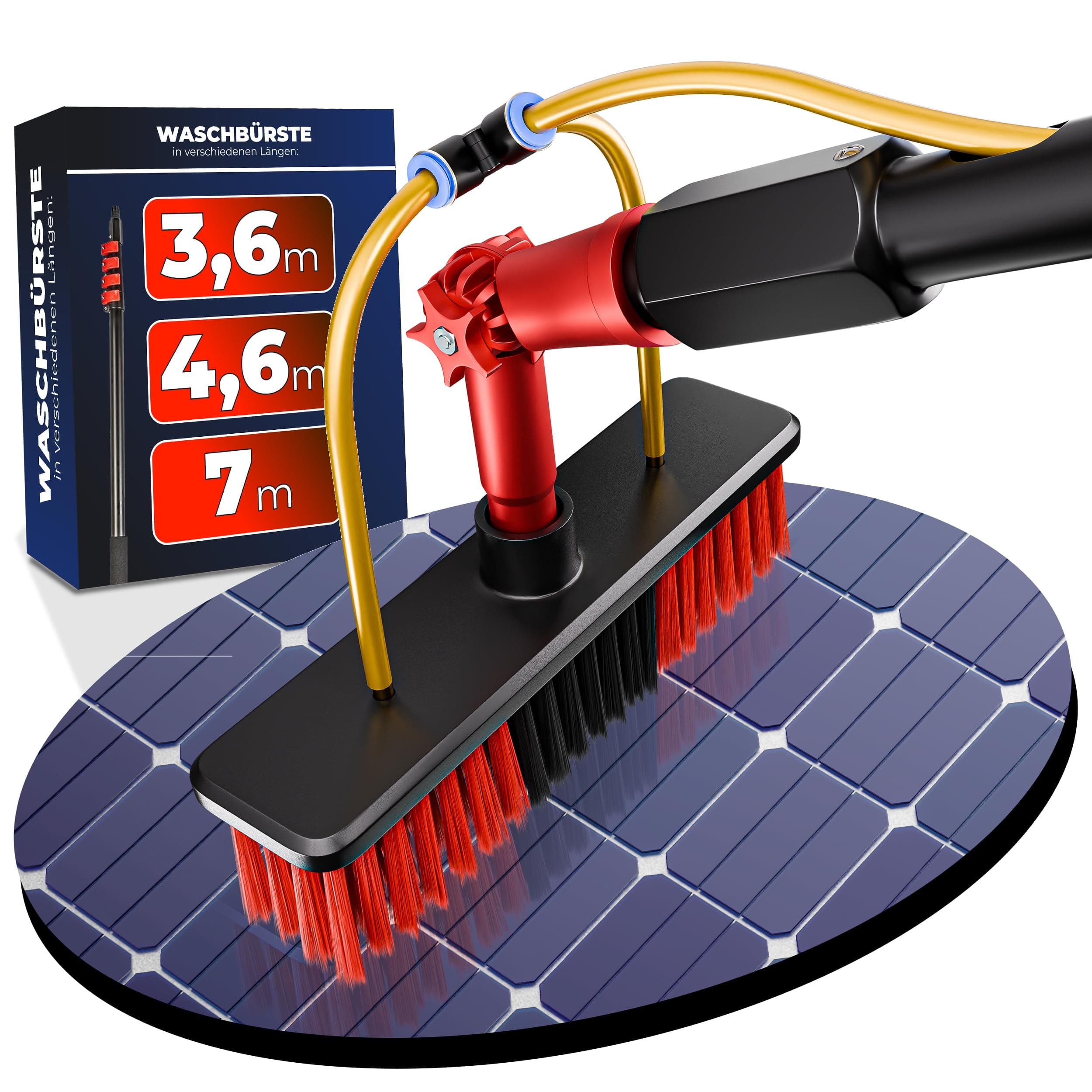 BoomDing telescopic window cleaner water fed | 23 FT or 7 Meter extendable telescopic | water fed window cleaning pole aluminium | cleaner for solar panels | window cleaning equipment