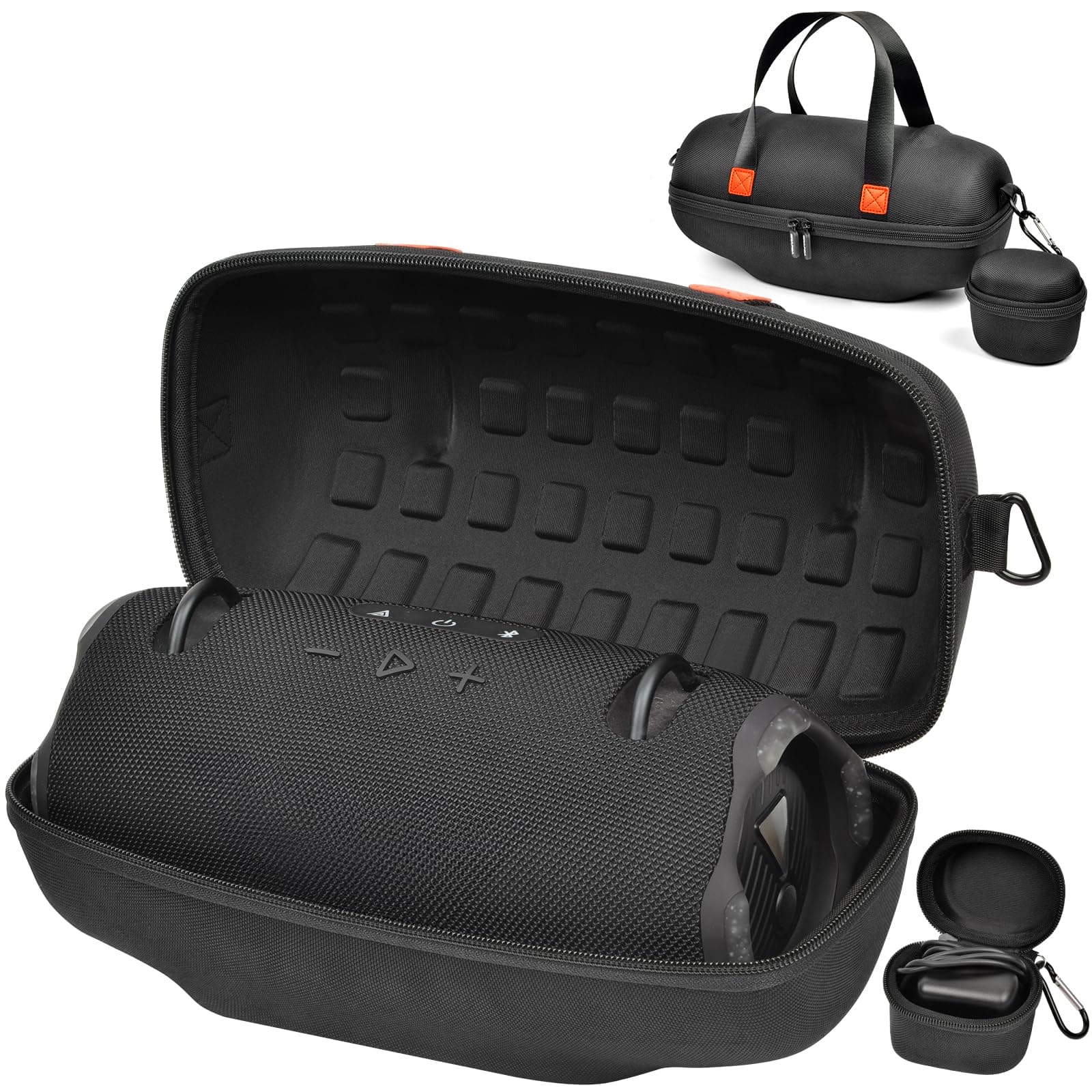 Case Compatible with JBL Xtreme 4/3 Portable Waterproof Wireless Bluetooth Speaker. Travel Carrying Storage Organizer with Holder for Adapter (Box Only) -Black