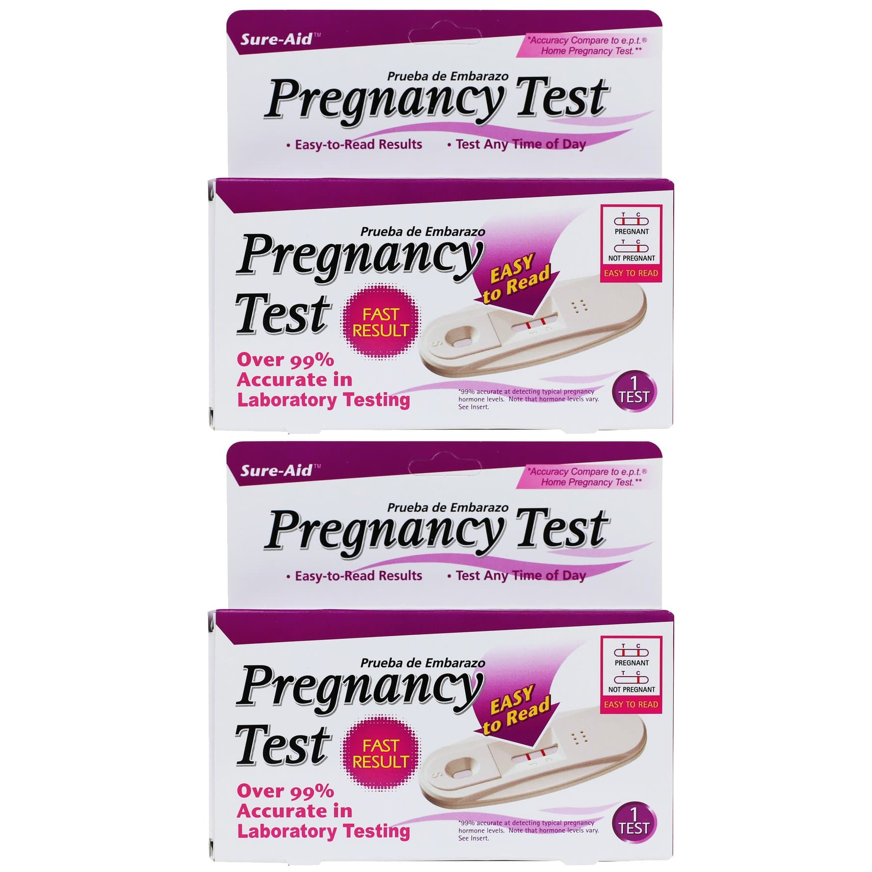 Sure-Aid Pregnancy Test - Fast Result (2 Pack)