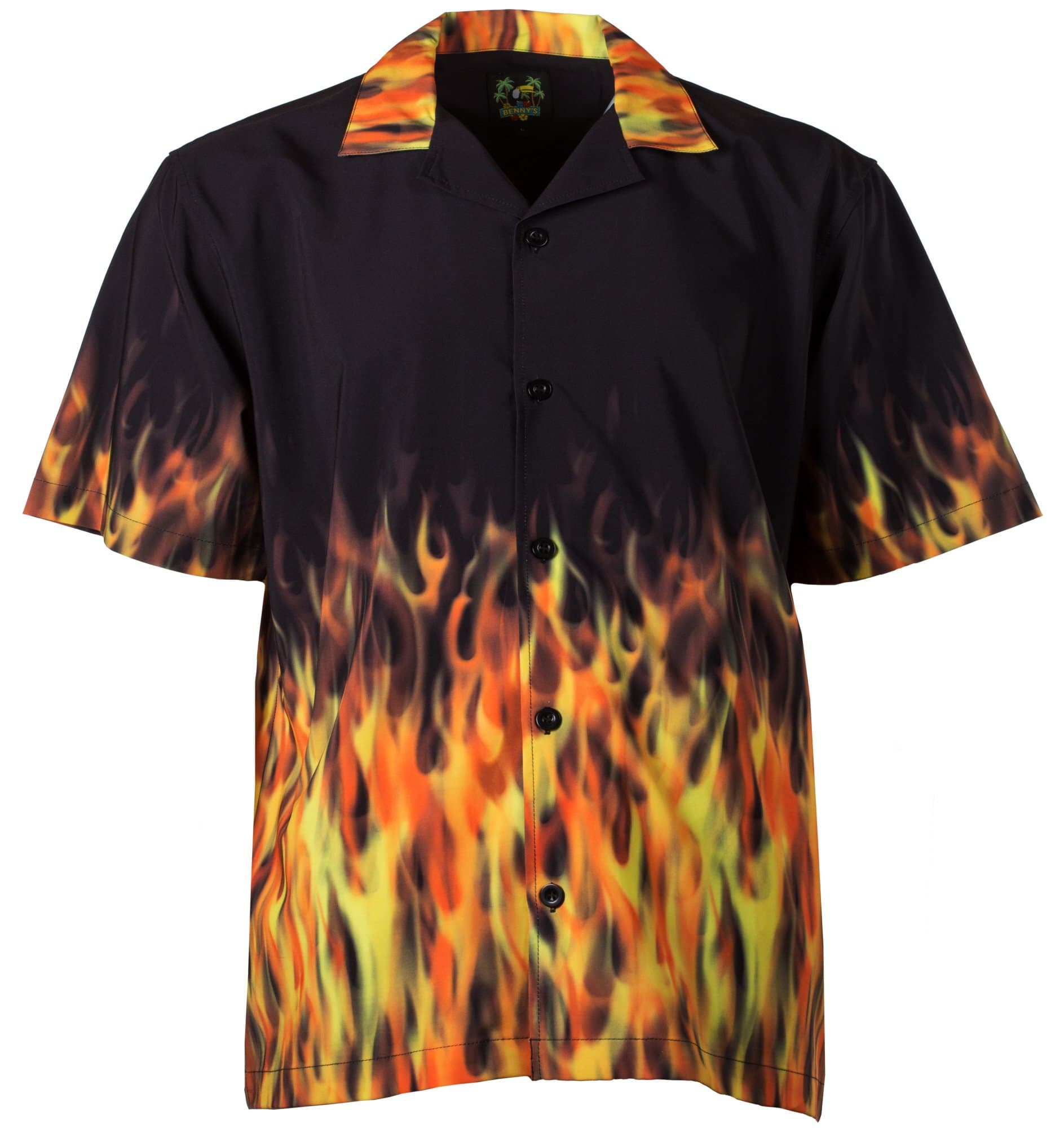 Benny'sRed Flames Bowling Shirt