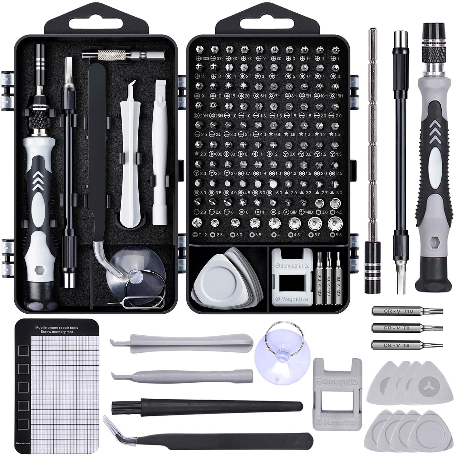122 in 1 Precision Computer Screwdriver Kit, Laptop Screwdriver Sets with 101 Magnetic Drill Bits, Computer Accessories, Electronics Tool Kit Compatible for Tablet, PC, iPhone, PS4 Repair
