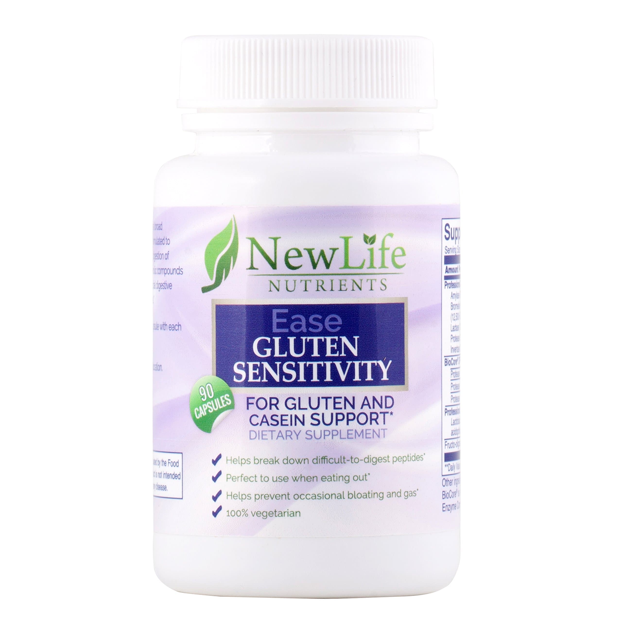 New Life Nutrients - Ease Gluten Sensitivity, 90 Caps