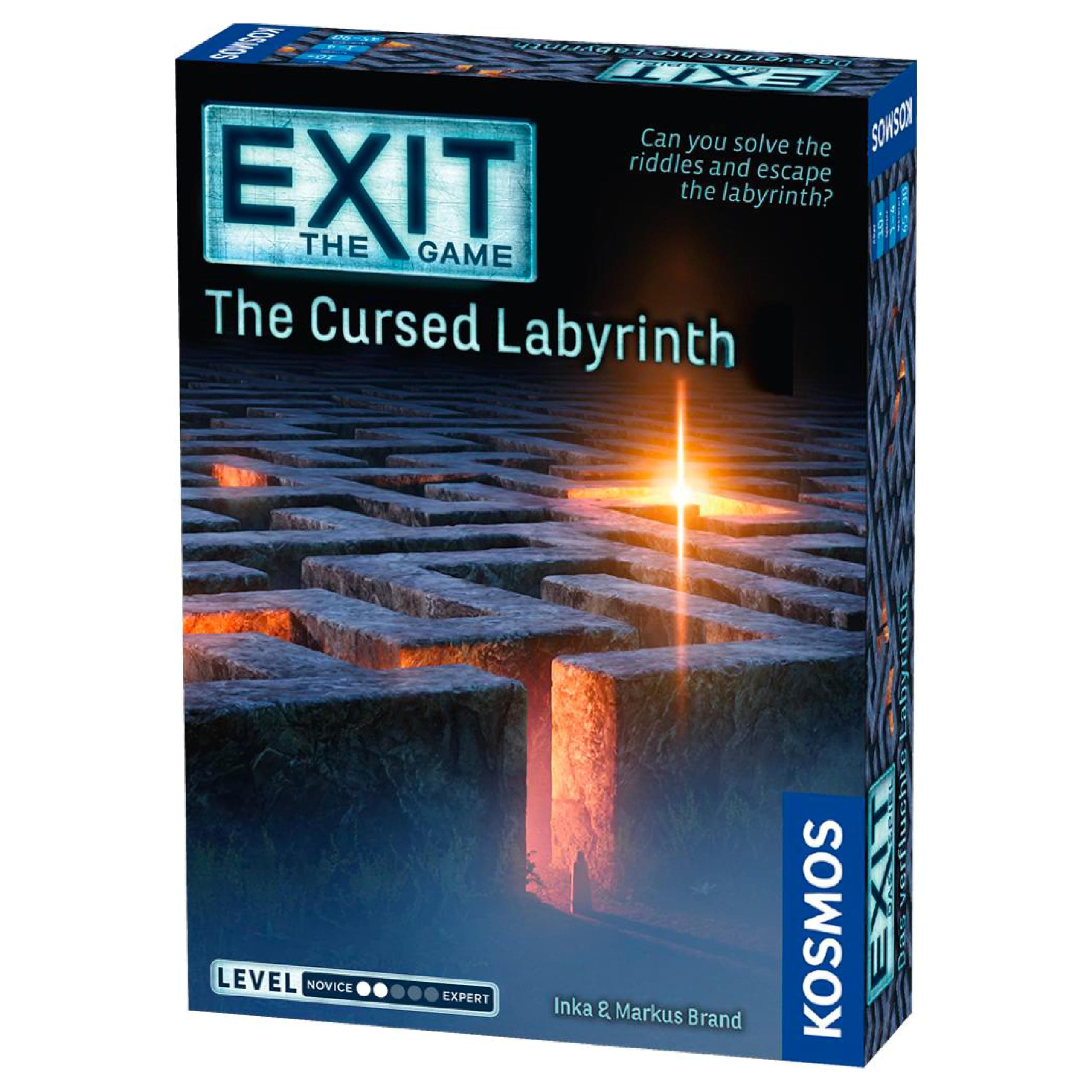 Thames & Kosmos - EXIT: The Cursed Labyrinth - Level: 2/5 - Unique Escape Room Game - 1-4 Players - Puzzle Solving Strategy Board Games for Adults & Kids, Ages 10+ - 692860