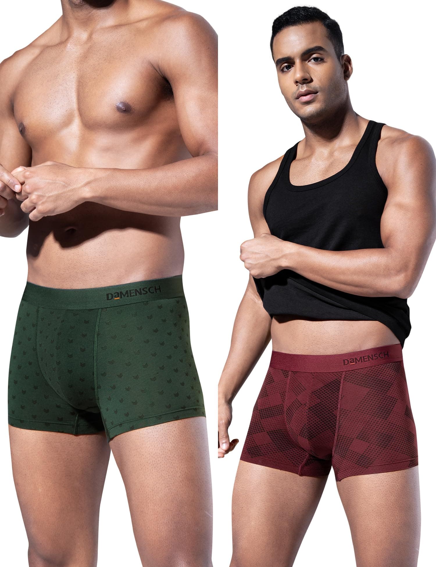Men's Regular Fit Supima Modal Solid Trunks Pack of 3 | Men's Underwear, Trunks for Men, Underwear for Men, Boxer Underwear for Men, Stretchy Fabric, Anti-bacterial and Microfibre Waistband