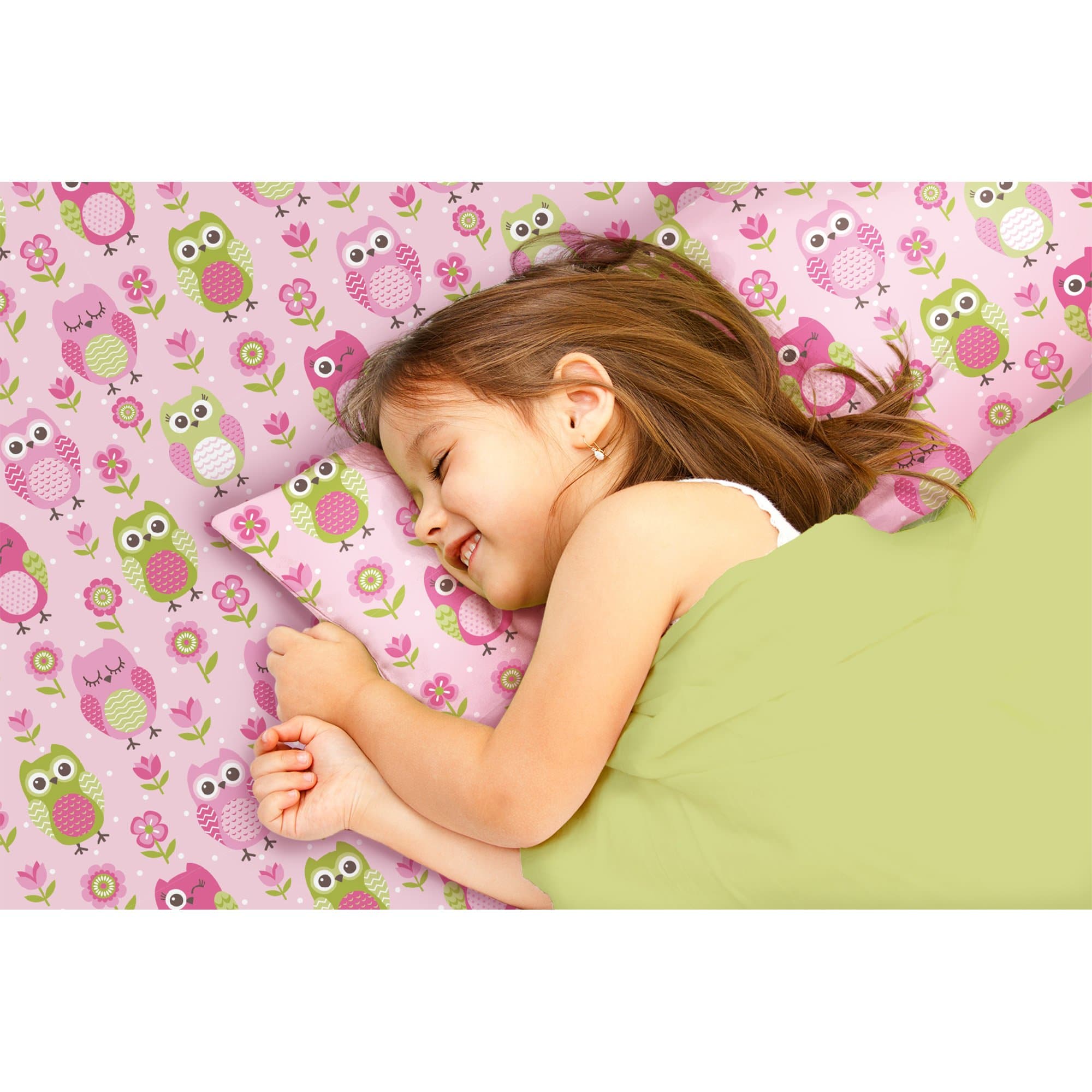 Full/Double Sheets Set Kids - Microfiber Sheet Set Owls Theme