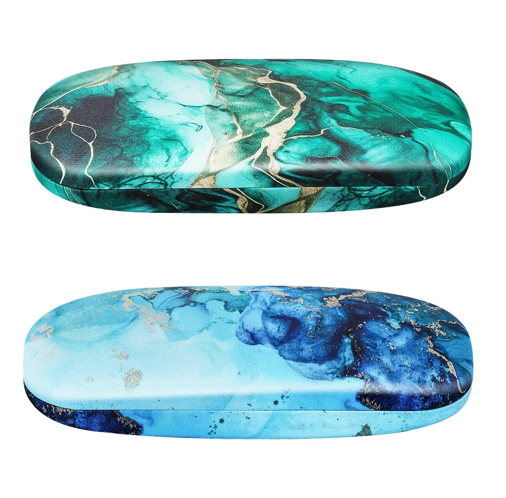 2 PCS Glasses Case, Hard Shell Glasses Case Portable Spectacle Cases Eyeglass Case for Men Women
