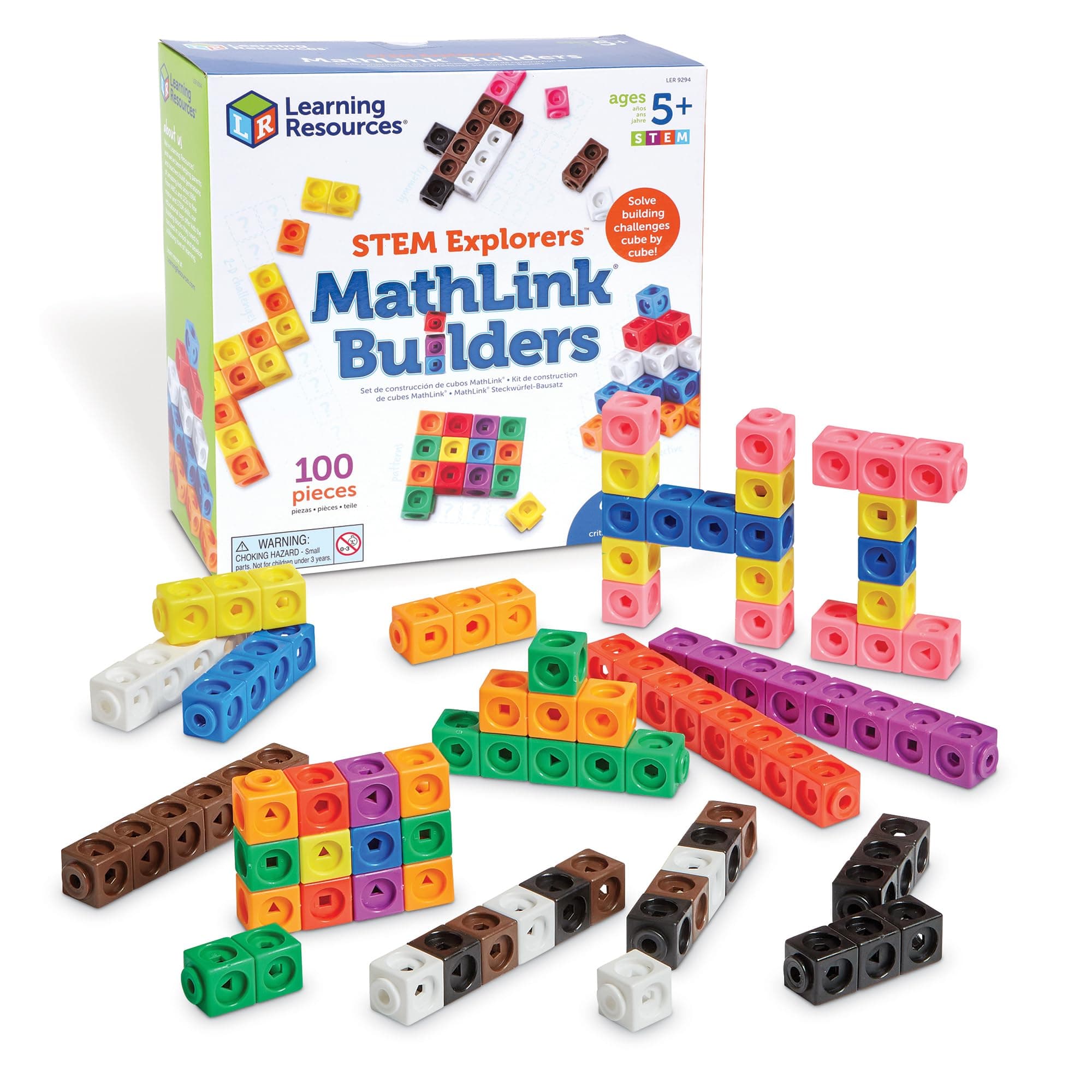 Learning Resources LER9294 MathLink Builders-STEM Explorers, 8 x 8.25 x 2.75 inches