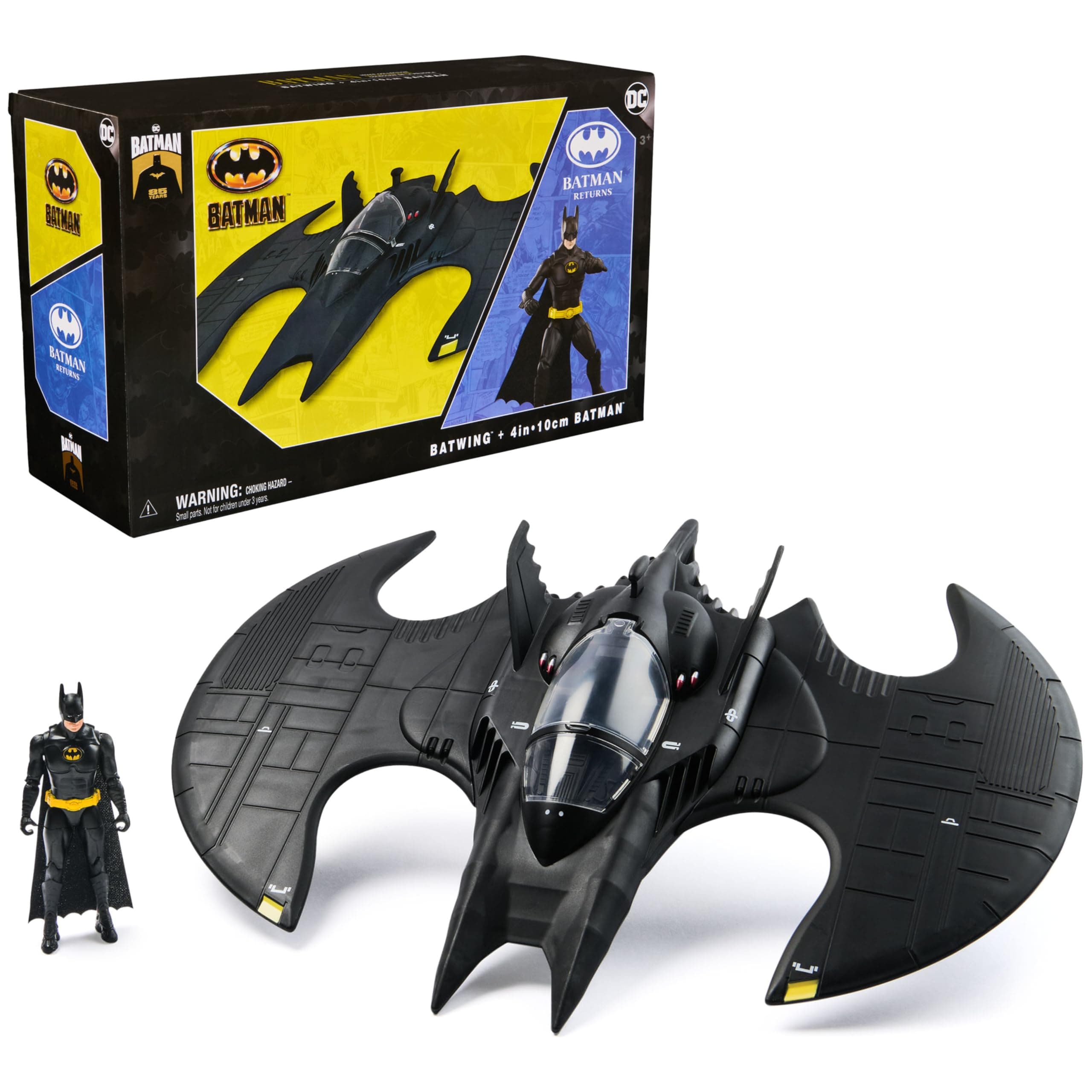 Batman, Batwing and 4-inch Batman Figure Set, 1992 Batman Returns Limited Edition 85th Anniversary Collectible Kids Toys for Boys Ages 3 and Up