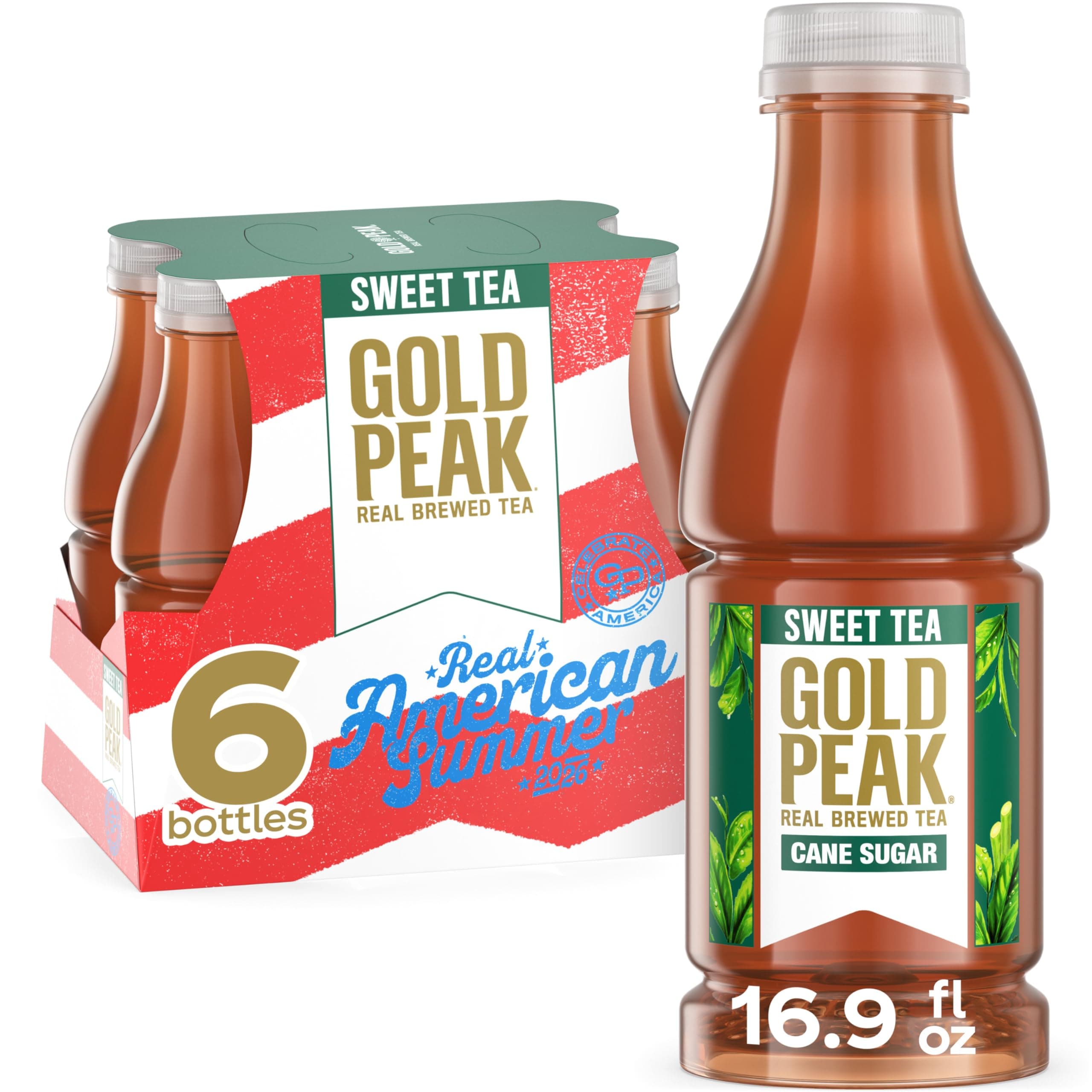 Gold Peak Tea, Sweet Tea, 16.9 fl oz, 6 Pack
