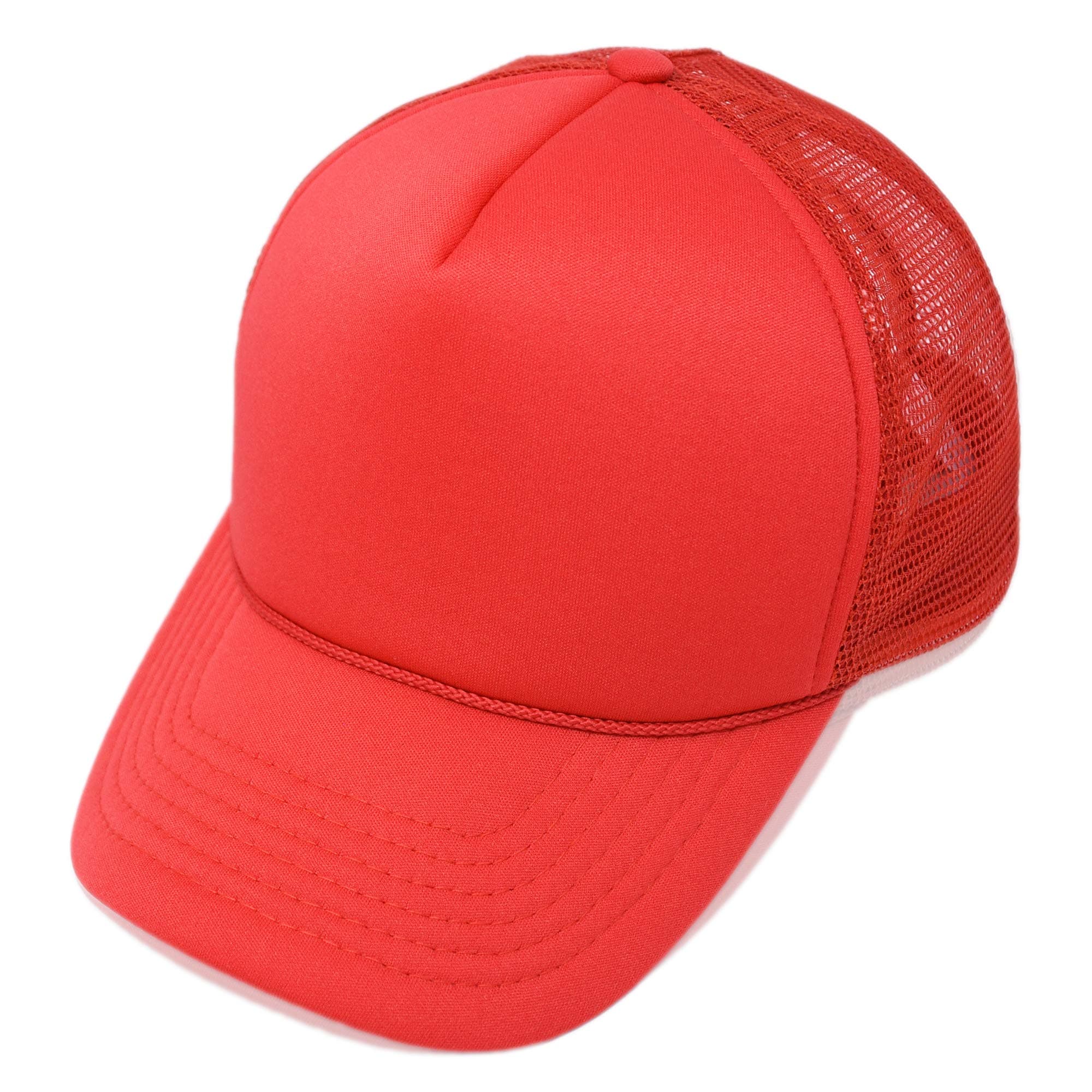 DALIXTrucker Cap Mesh Hat with Solid Colors and Adjustable Strap and Small Braid