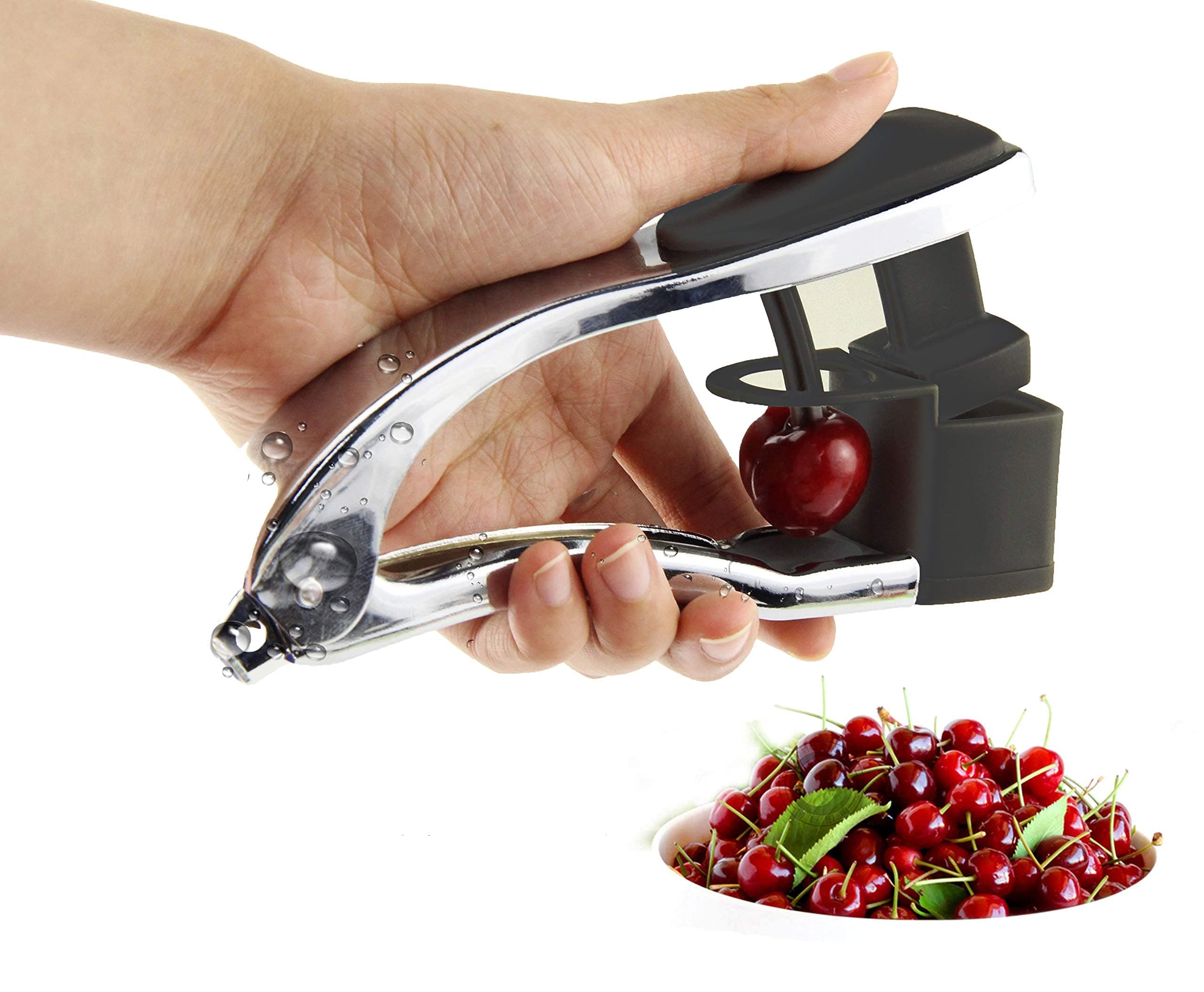 Cherry pit, olive pit remover, stainless steel fruit plum pit or seed remover combo