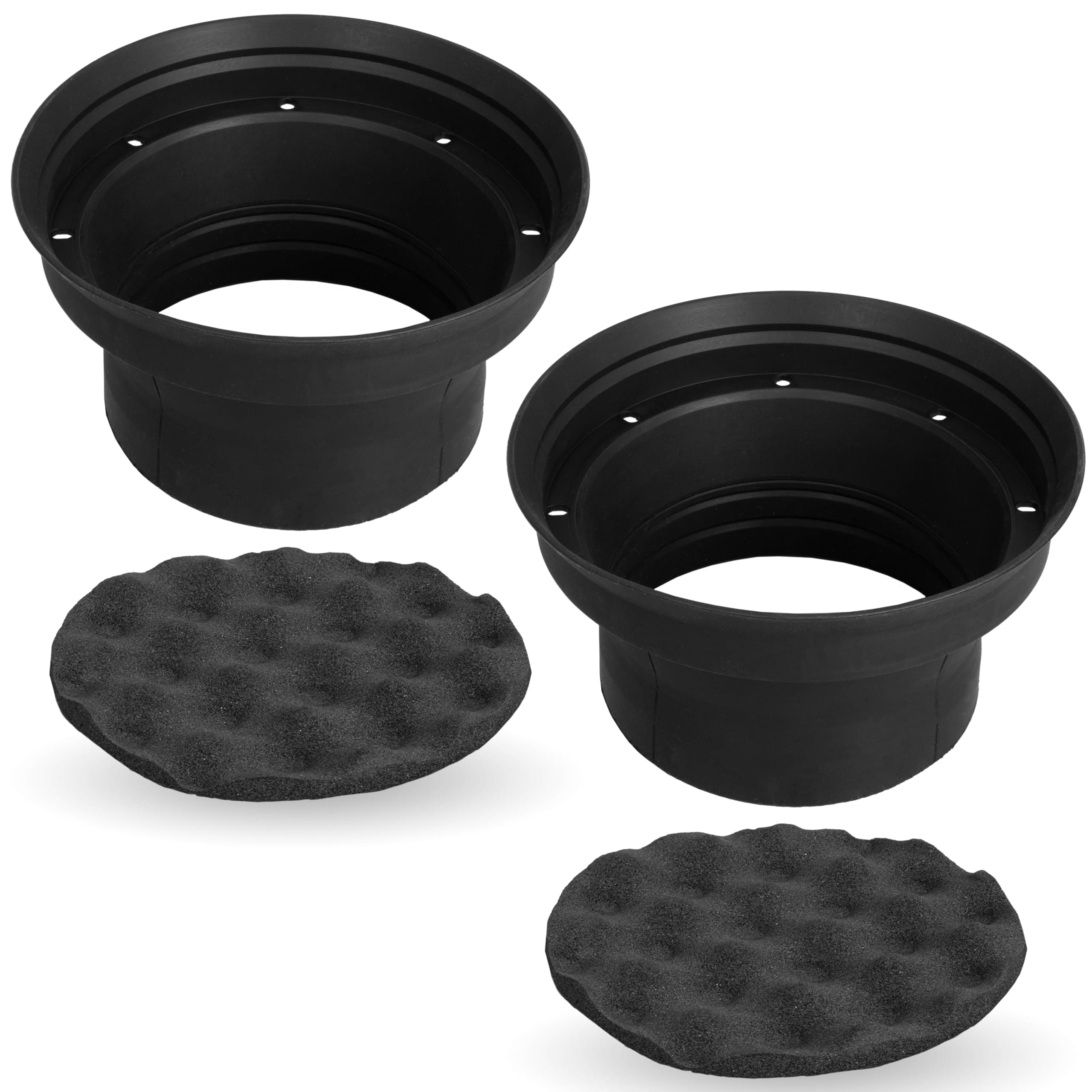 Foldable Silicone 5.25" Speaker Baffle with Egg Crate Foam, one Pair/Box