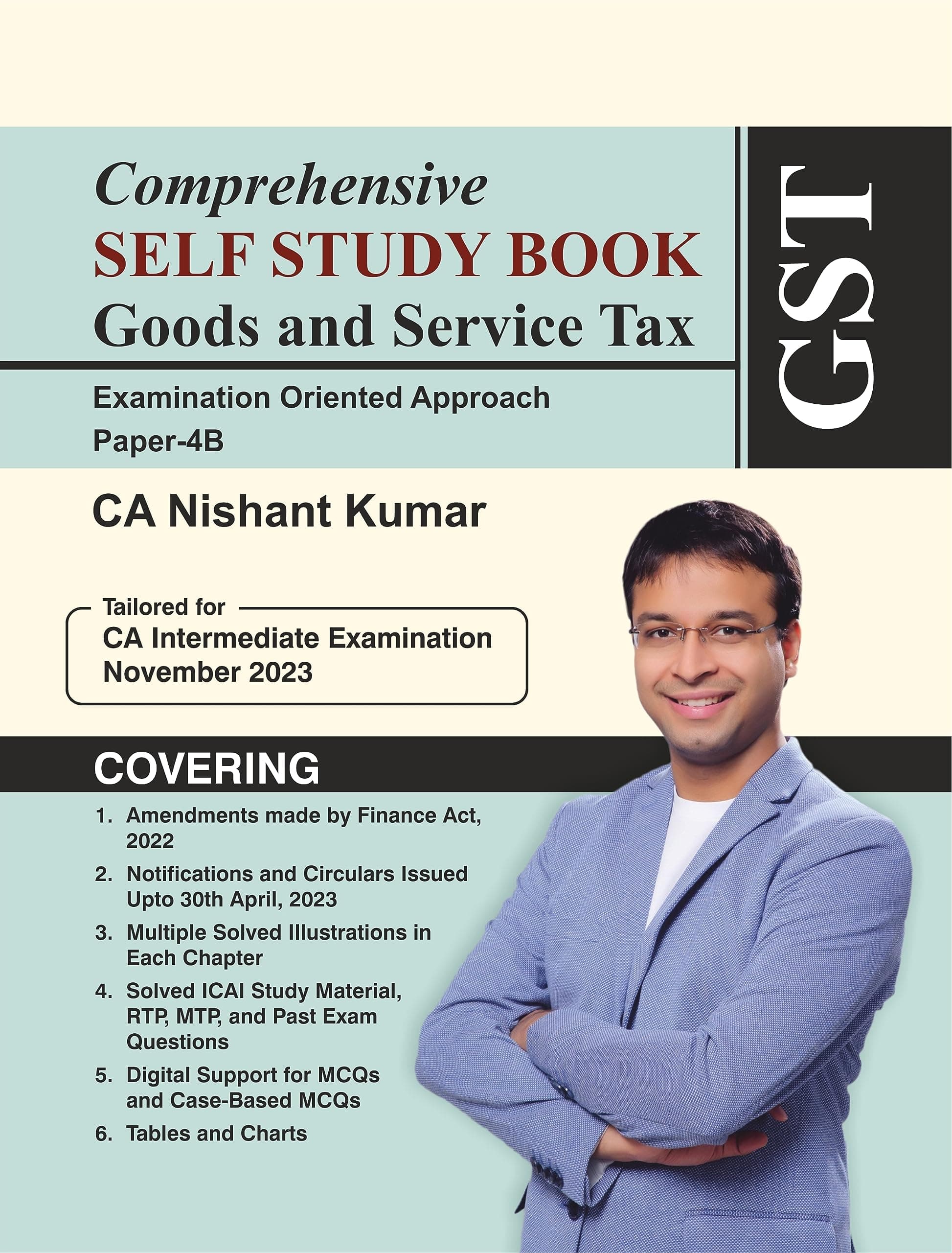 Comprehensive Self Study Book Goods and Service Tax | CA Intermediate | Applcable for November 2023 Exam